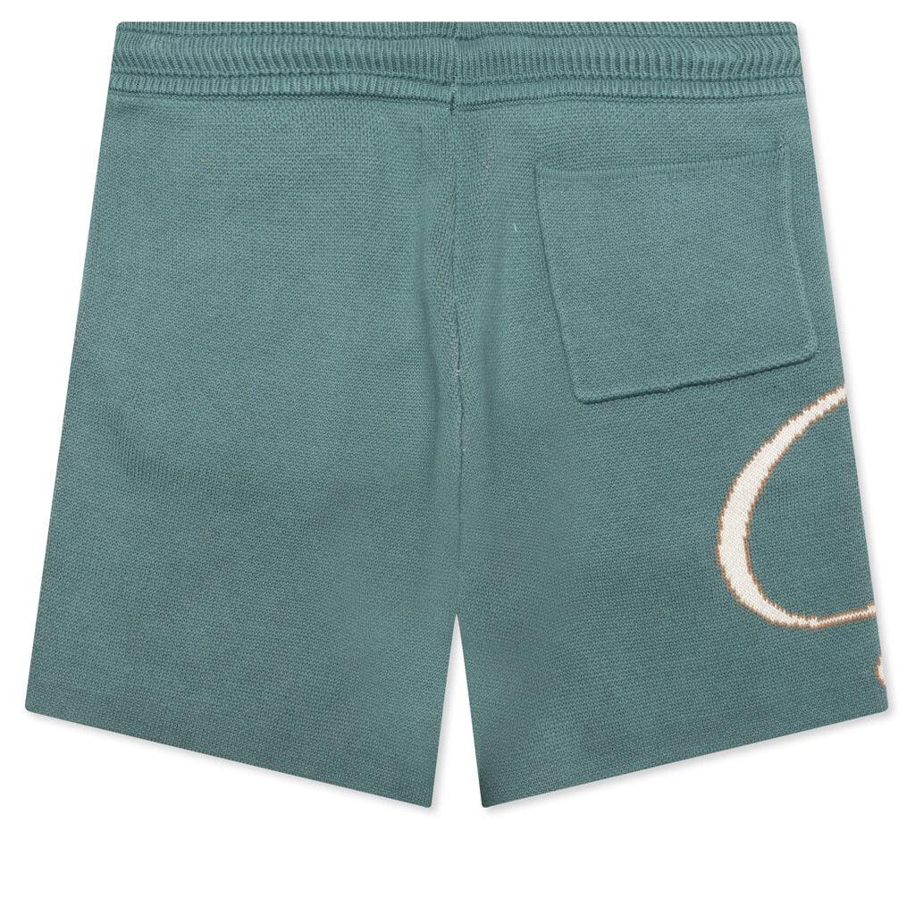 Script Logo Knit Short - Ivory/Spa - Image 2