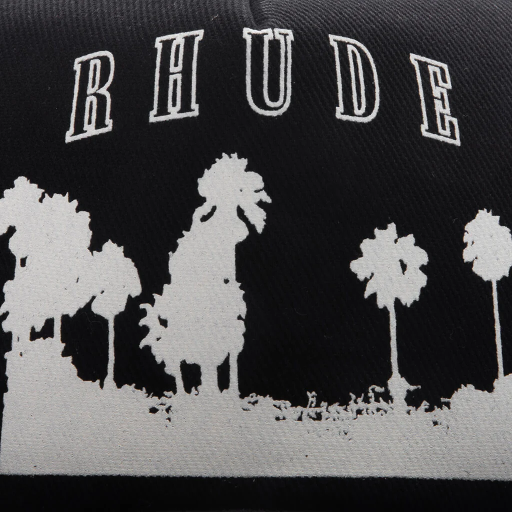 Thousand Palms Trucker Hat - Black/White - Image 2