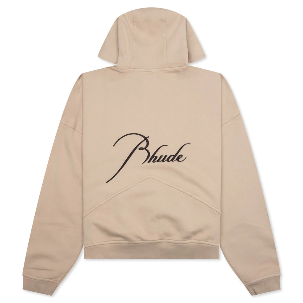 Zip Up Hoodie - Sand - Image 2
