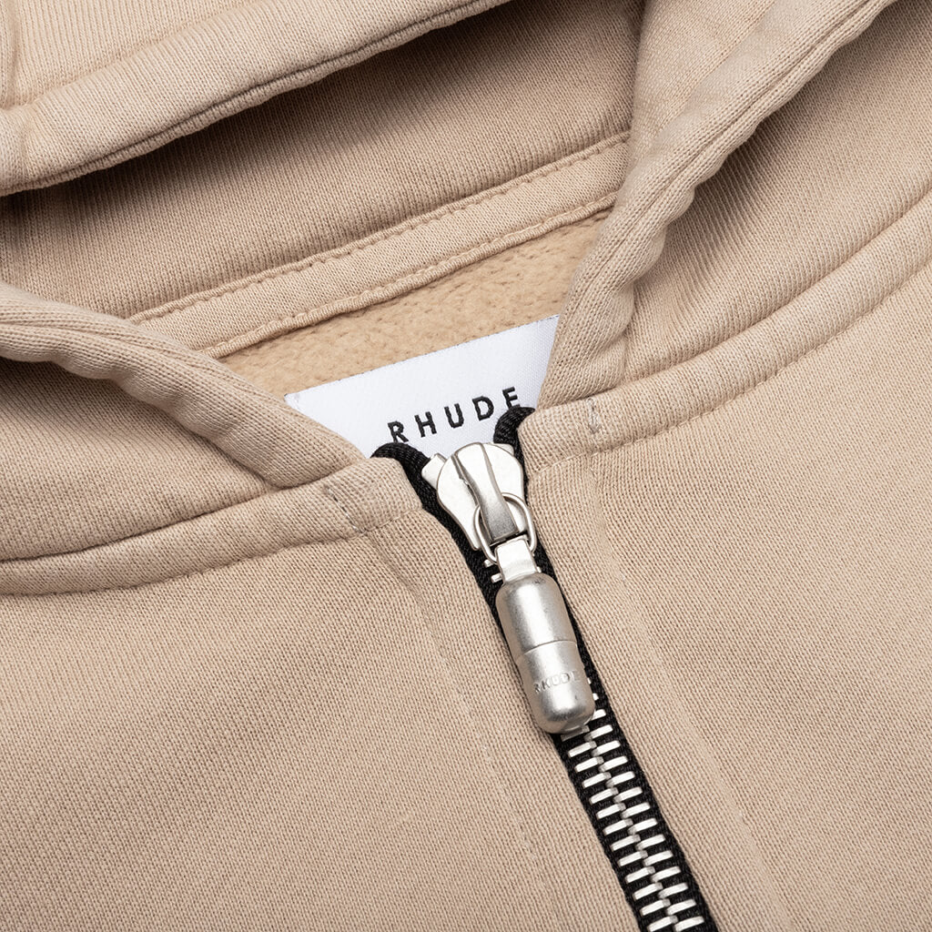 Zip Up Hoodie - Sand - Image 3