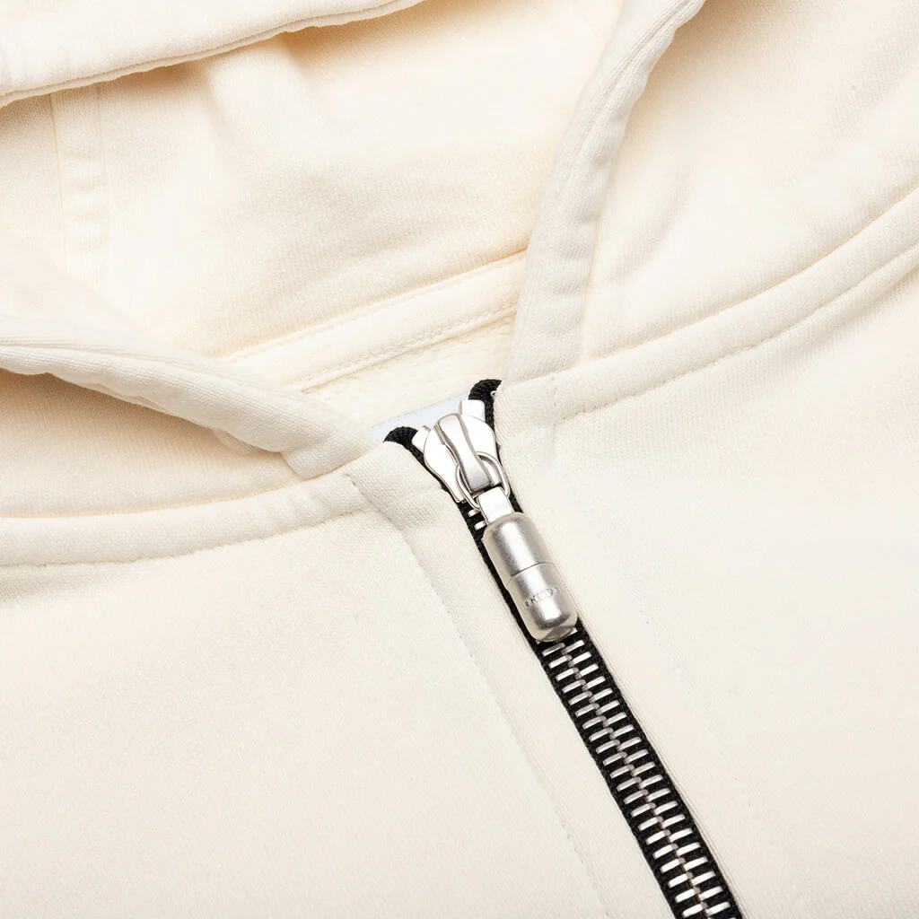 Zip Up Hoodie - Vintage White - Image 3