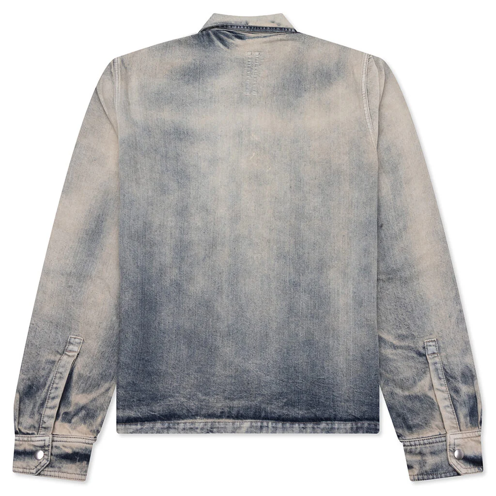 Concealed Zipfront Denim Jacket - Mineral Pearl - Image 2
