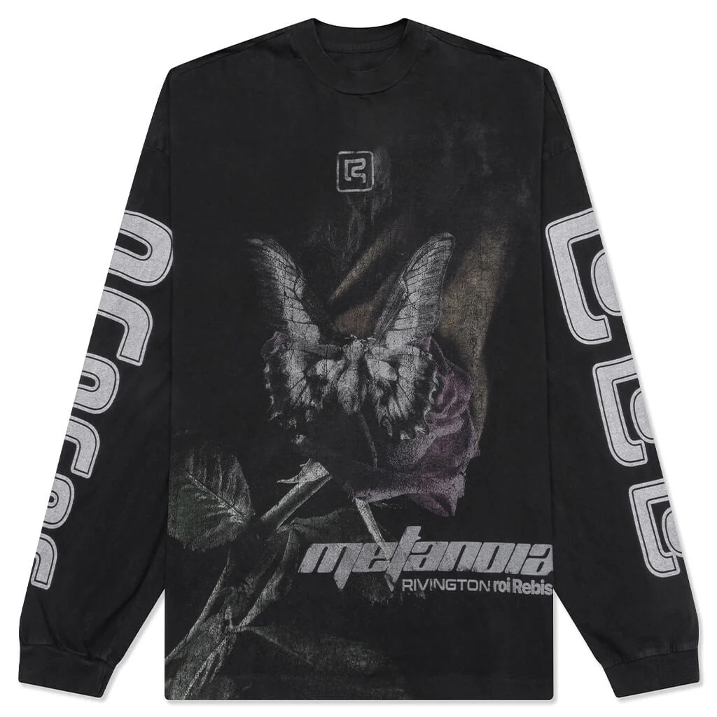 Metamoth Vintage L/S Tee - Jet Black