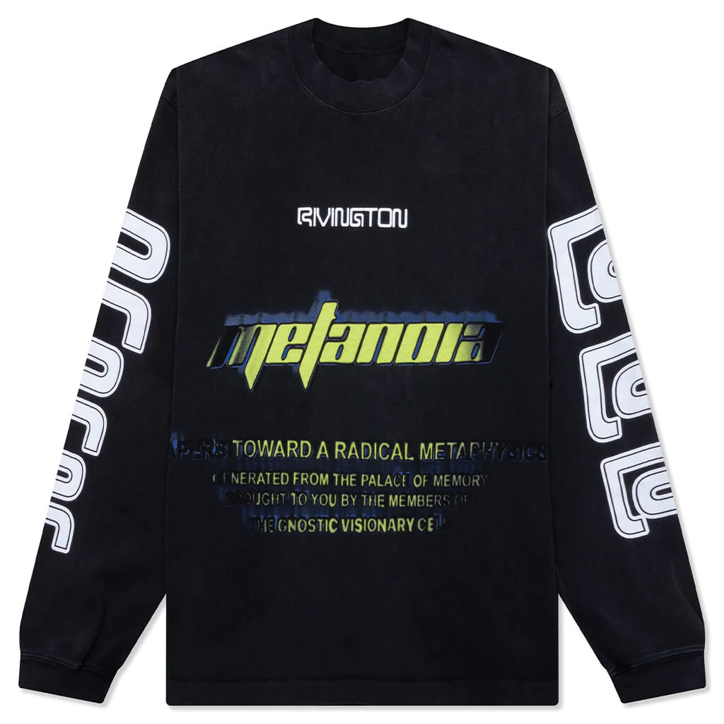 Radical Paper Garden L/S Tee - Faded Black