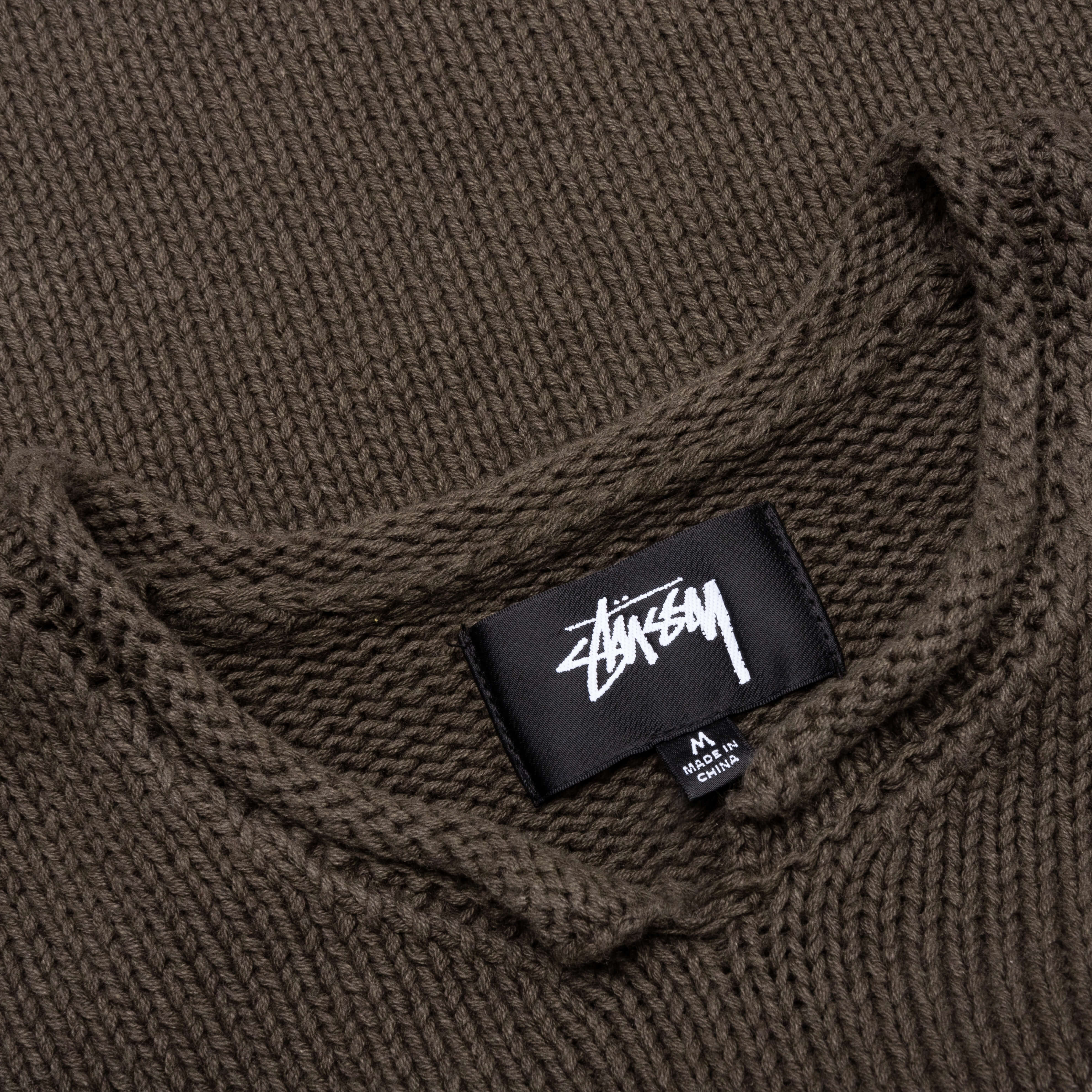 Roll V-Neck Logo Sweater - Brown - Image 3