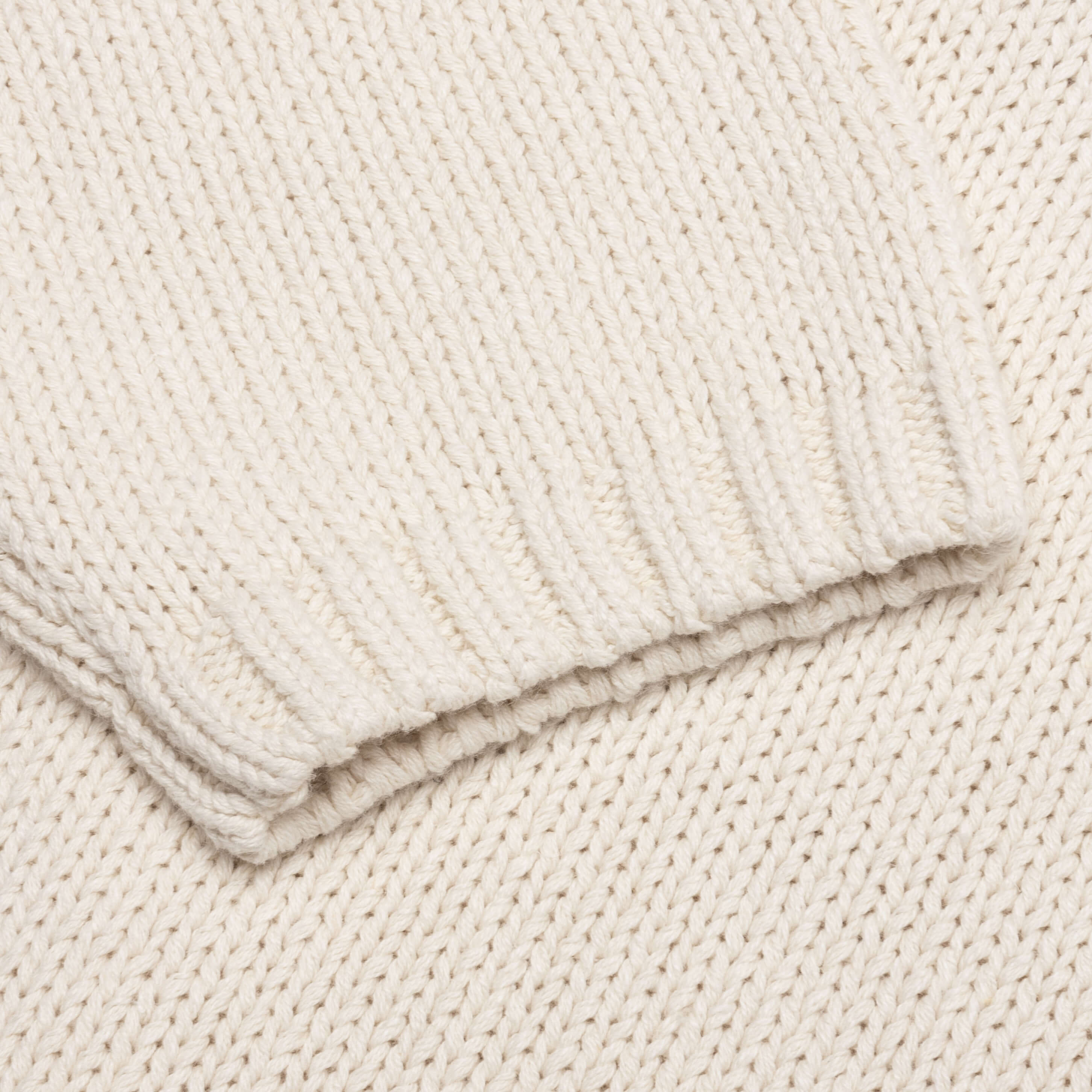 Roll V-Neck Logo Sweater - Natural - Image 5