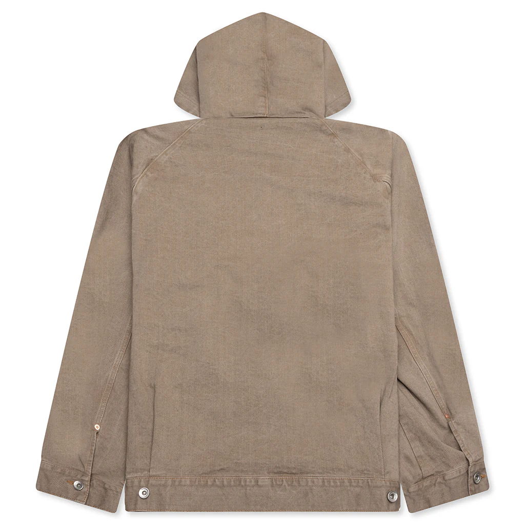 Denim Hoodie - Beige - Image 2