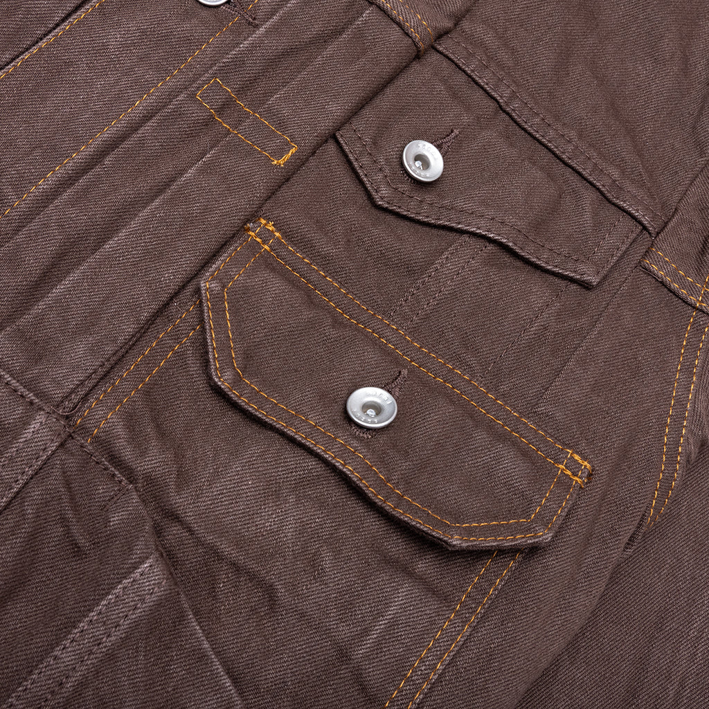 Denim Jacket - Brown - Image 3