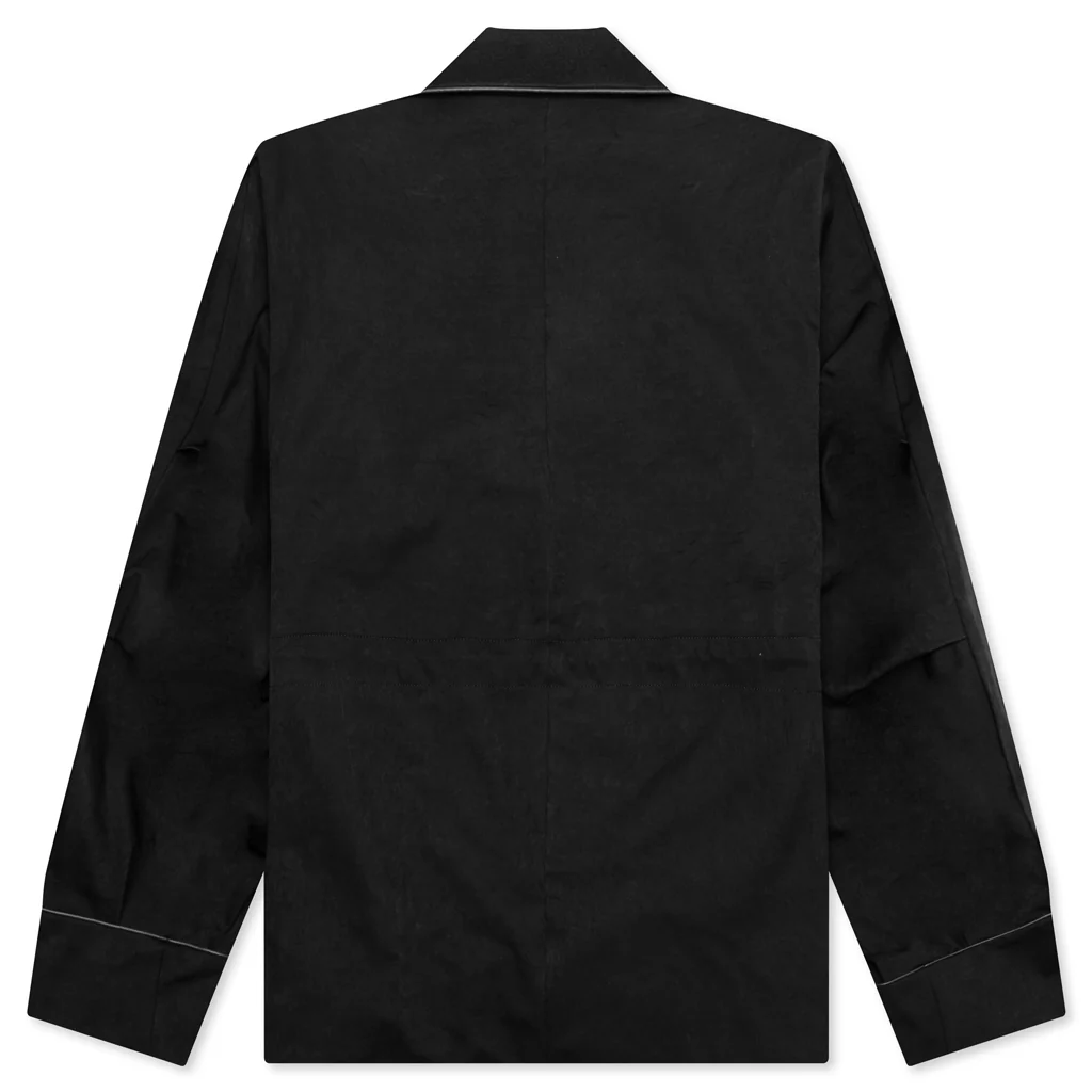 Faux Suede Jacket - Black - Image 2