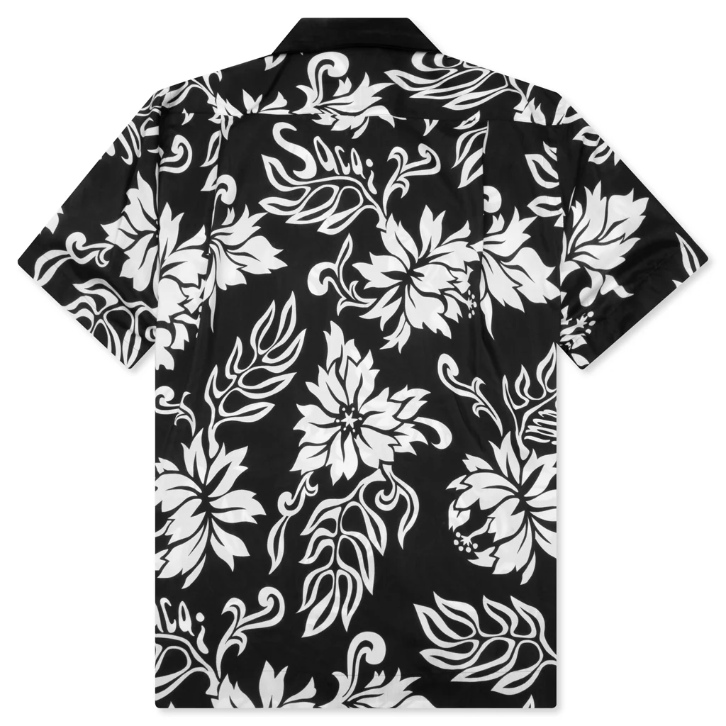 Floral Print Shirt - Black - Image 2