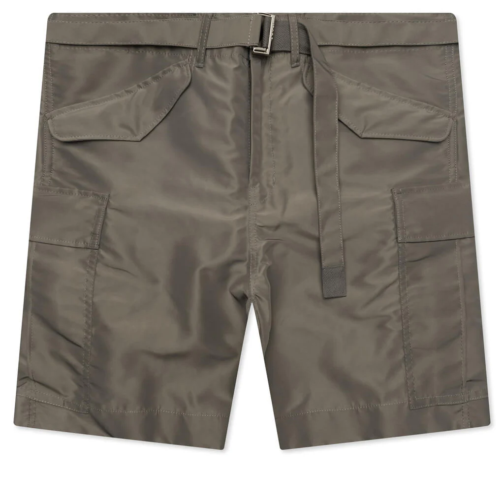 Nylon Twill Shorts - Taupe