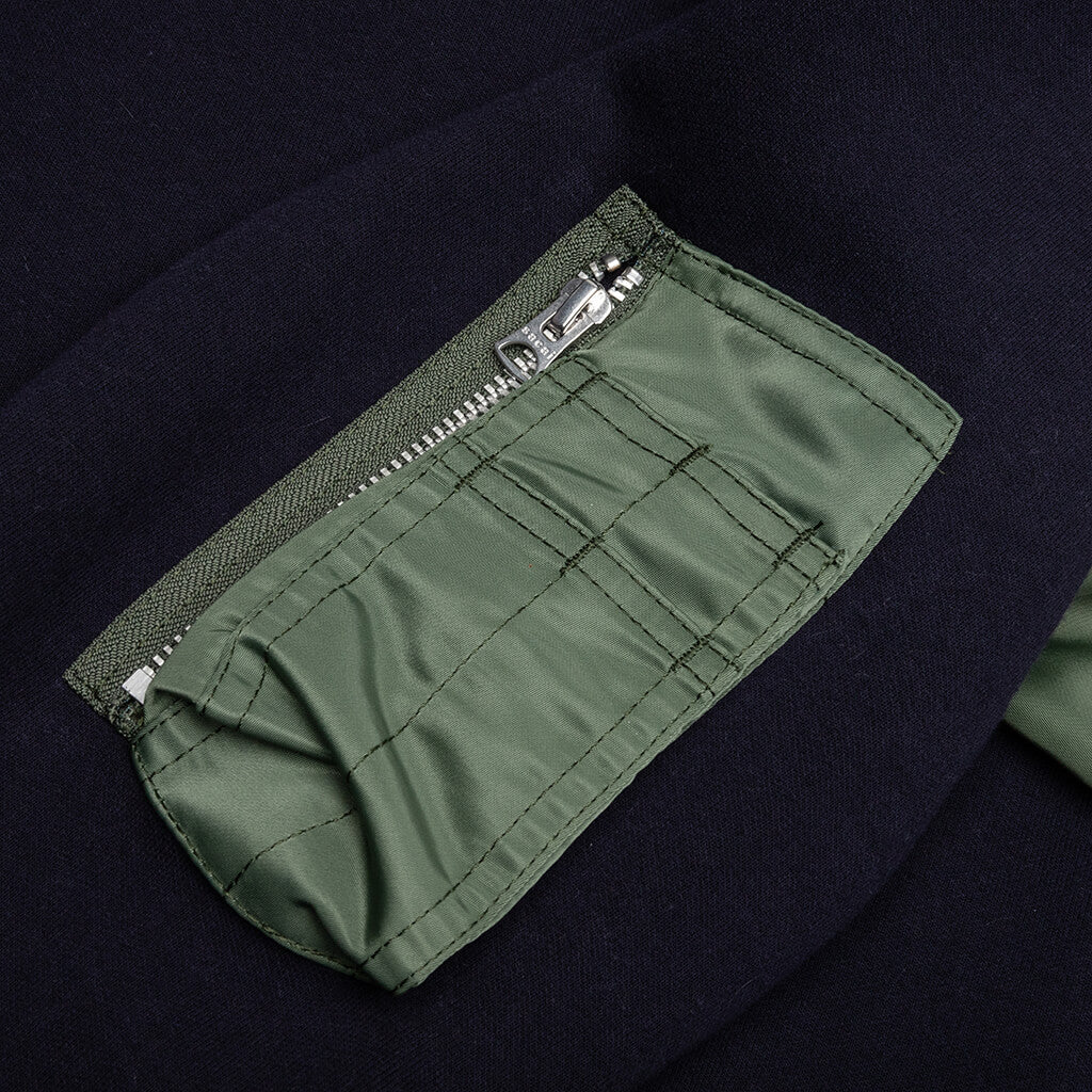 Sponge Sweat x MA-1 Hoodie 212 - Navy/Khaki - Image 4