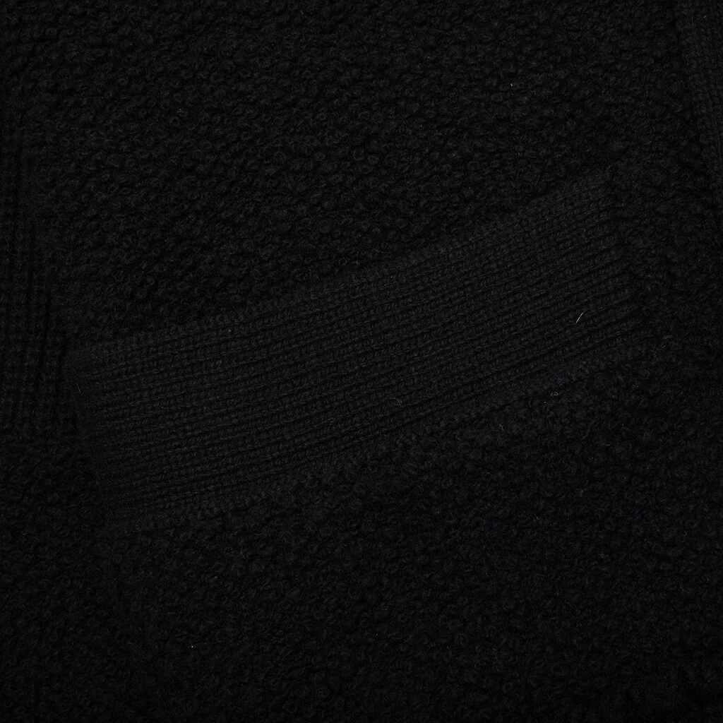 Wool Knit Cardigan - Black - Image 4