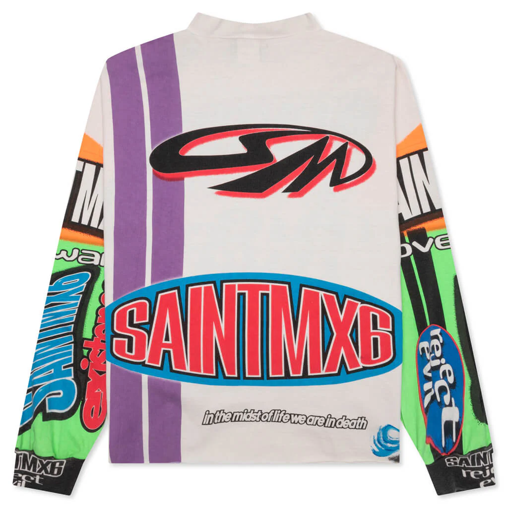 Motocloss L/S Tee - White - Image 2