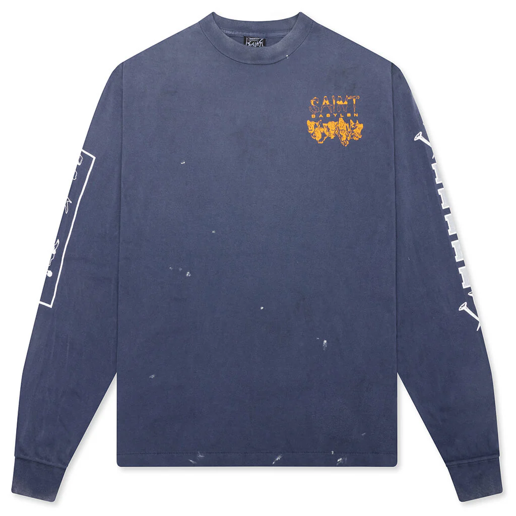 Saint M6 x Babylon Bleed L/S Tee - Navy