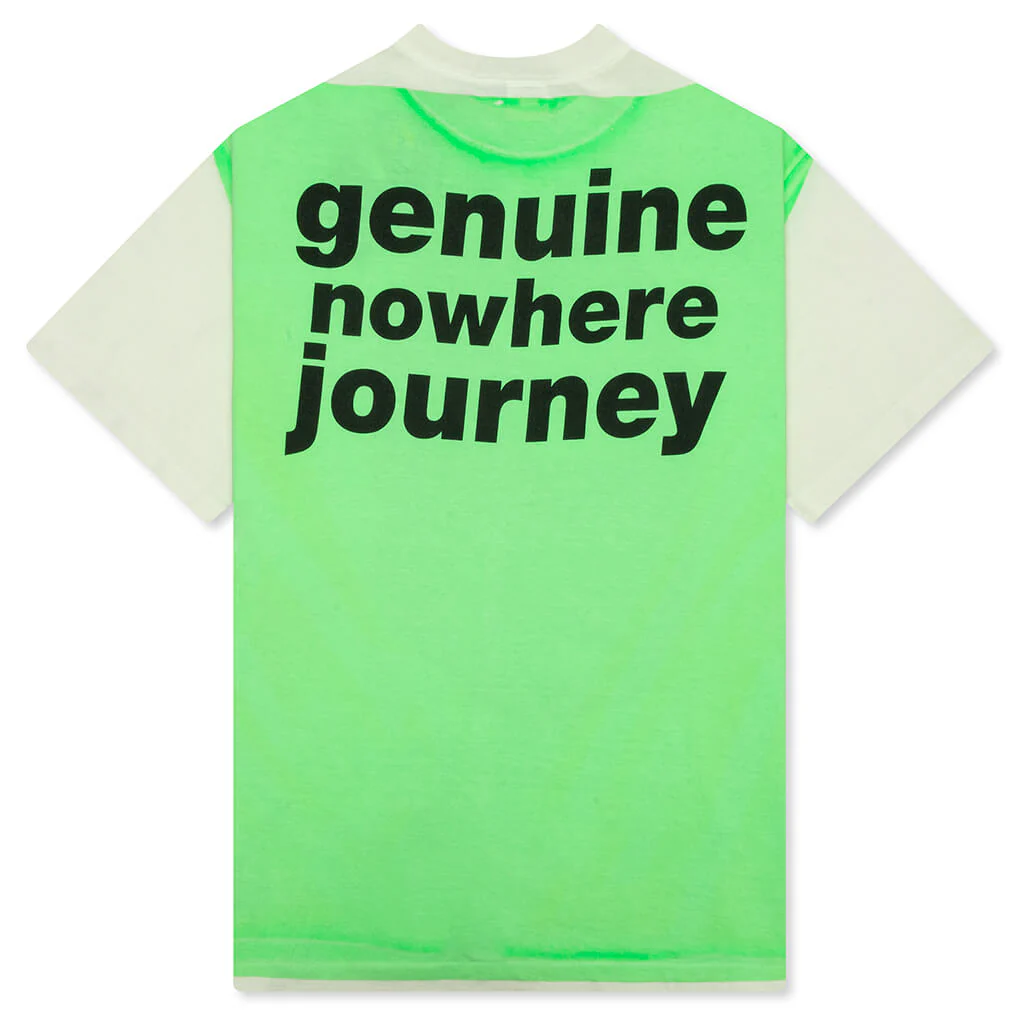 Saint M6 x Bape Handprint Genuine Nowhere Journey S/S Tee - White/Green - Image 2