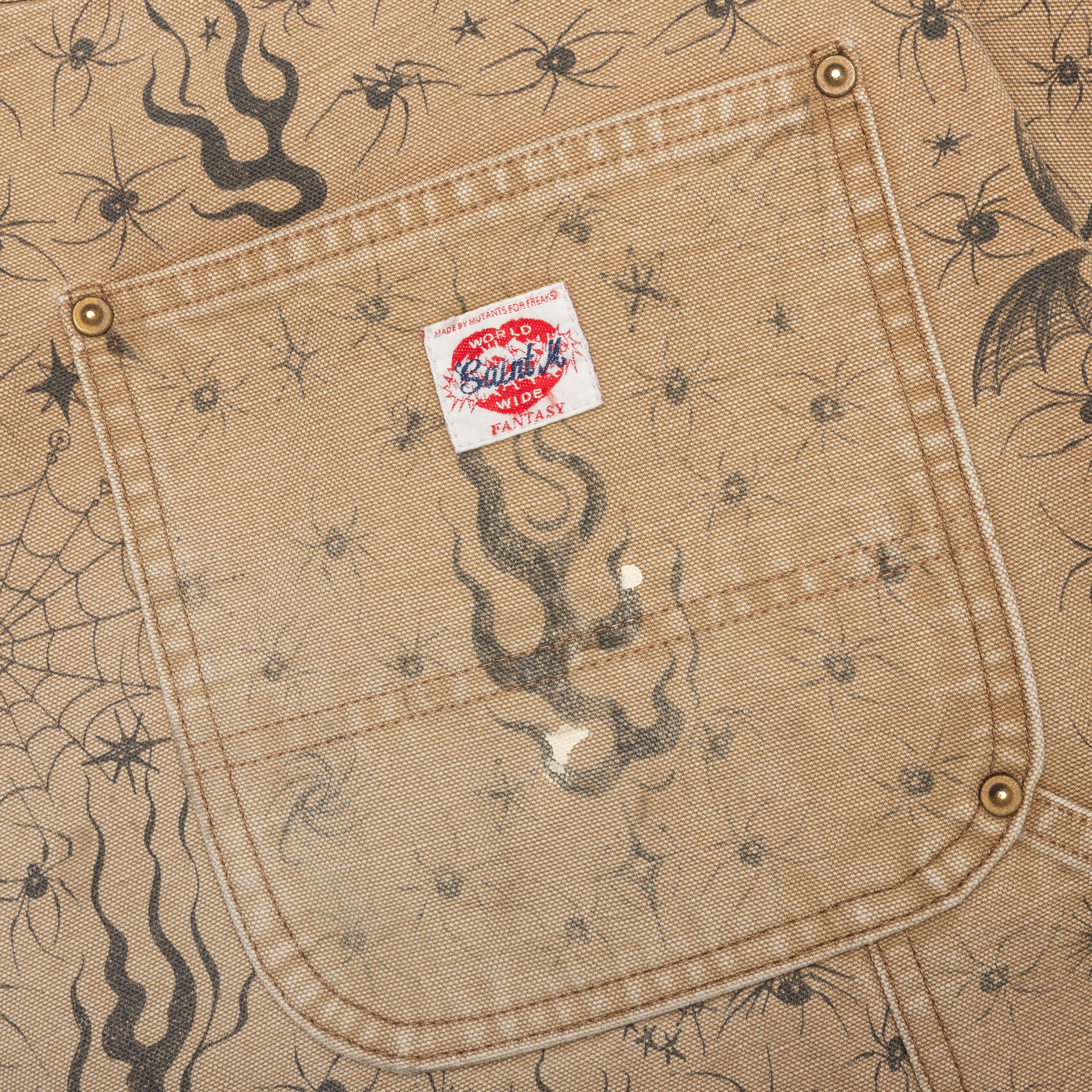 Saint Michael X Dr.Woo Mx6 Double Knee Pants - Beige - Image 4