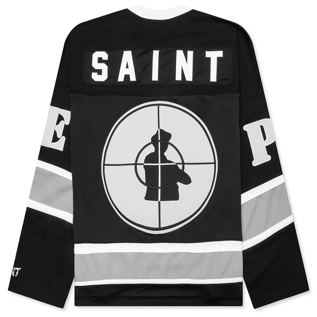 Saint Michael x Public Enemy Saint Enemy Game Shirt - Black - Image 2