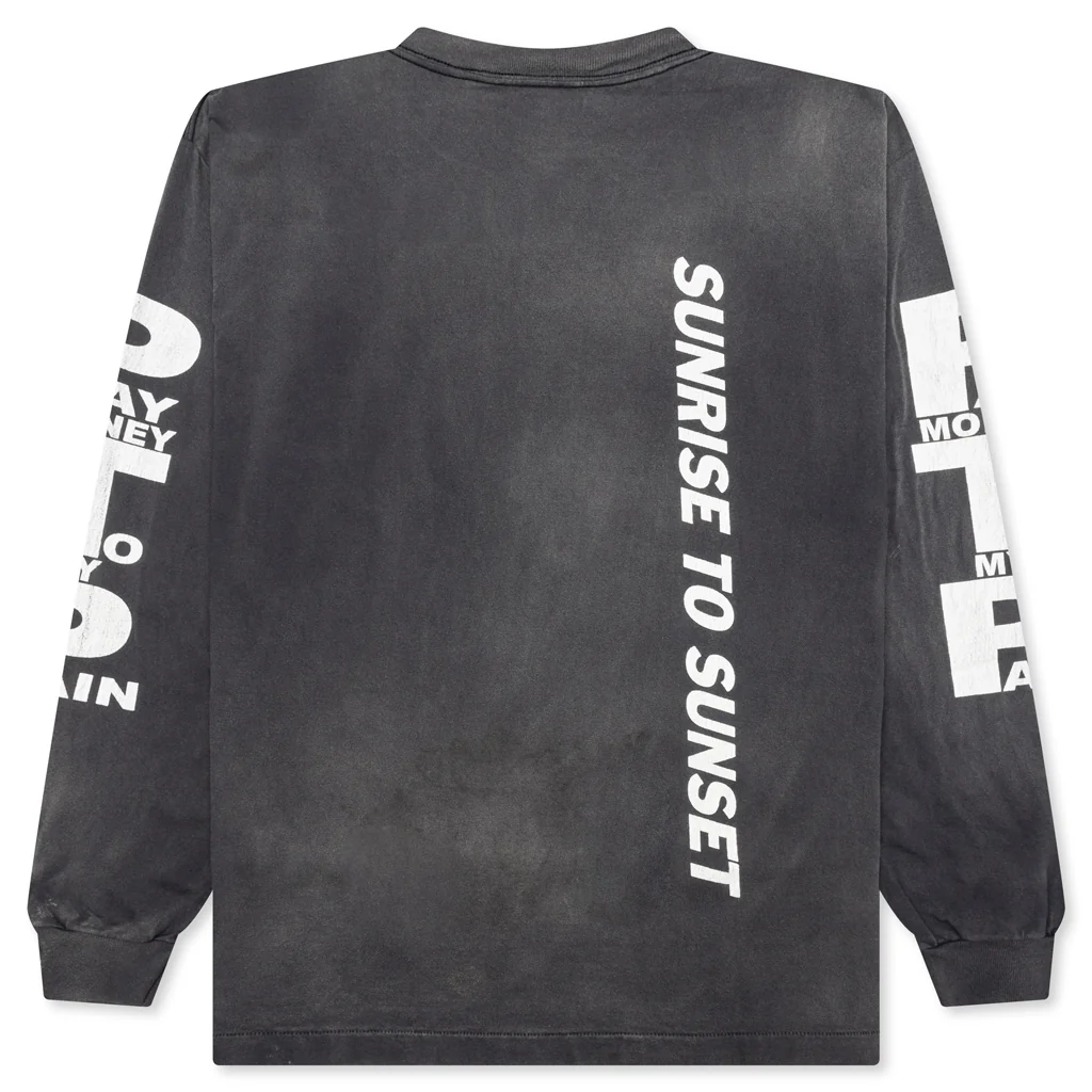 Saint Michael x Pay Money To My Pain SR To SS L/S Tee - Black - Image 2