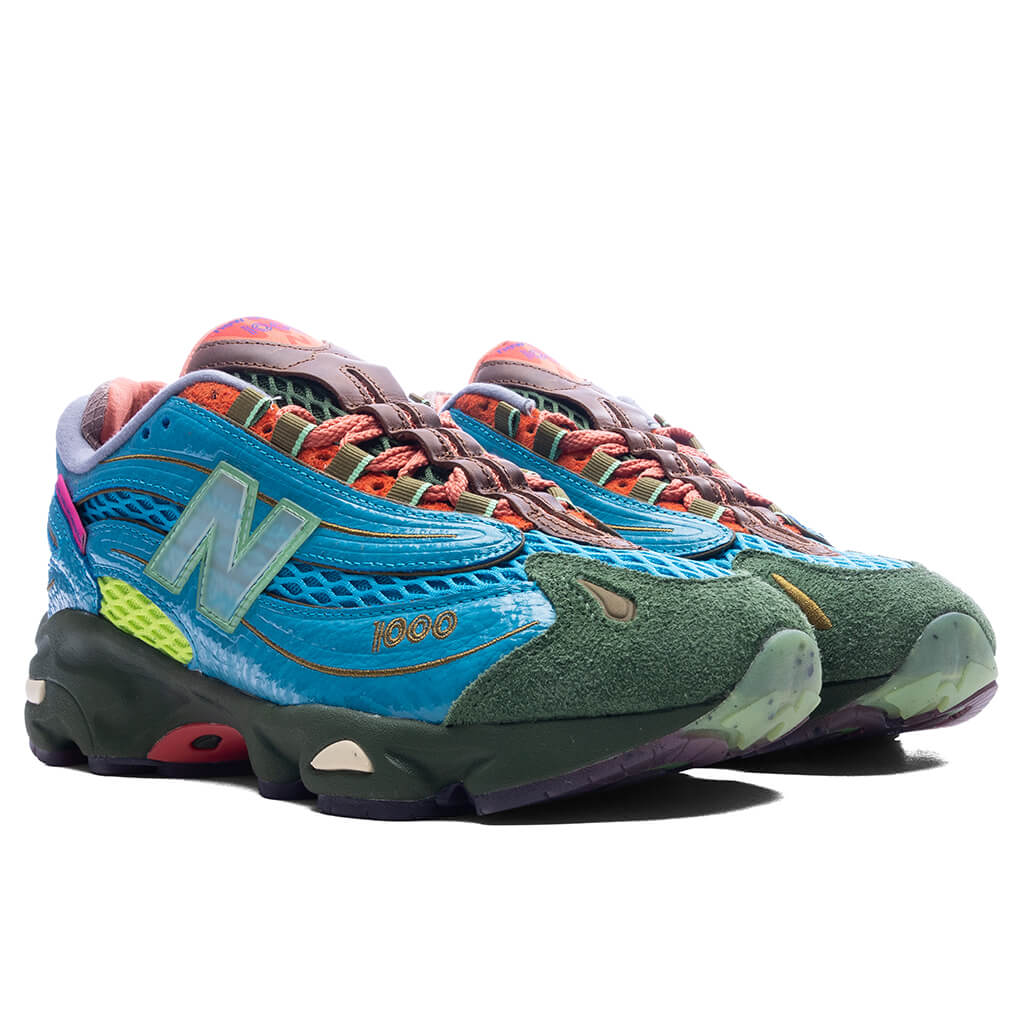 New Balance x Salehe Bembury 1000 'Fog Be The Cloud' - Blue/Douglas Fir - Image 2