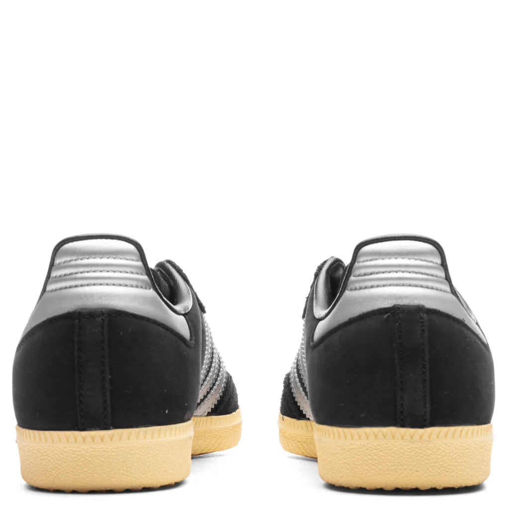 Women's Samba OG - Core Black/Matte Silver/Almost Yellow - Image 4