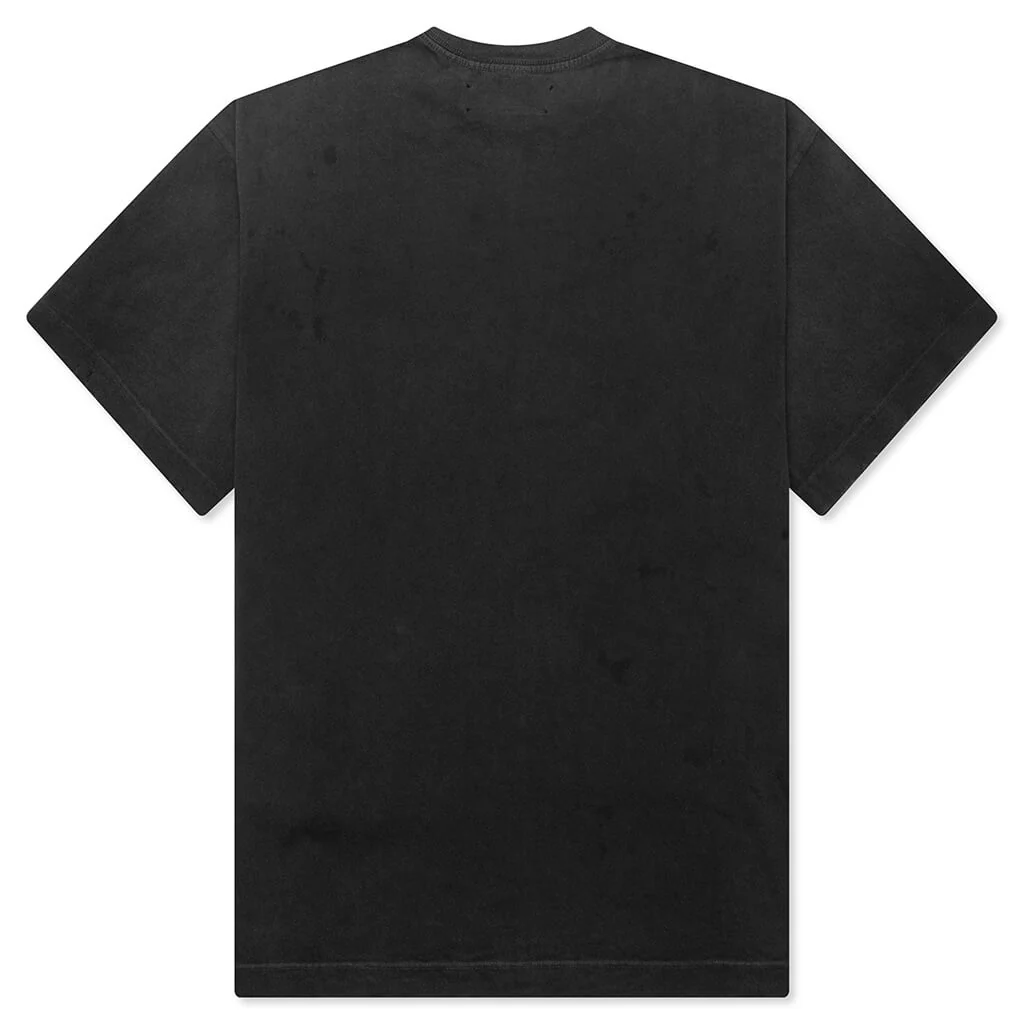 Chain Stitch Tee - Washed Black - Image 2