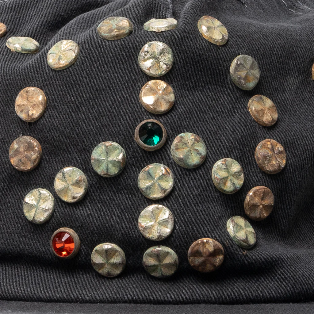 Studded Wrap Around Hat - Black - Image 2