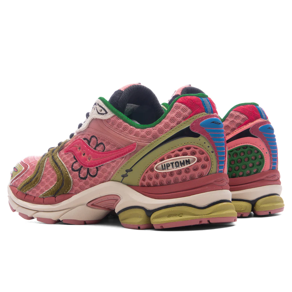 Saucony x Jae Tips Progrid Triumph 4 'Virginia Creeper' - Peach/Leaf - Image 3