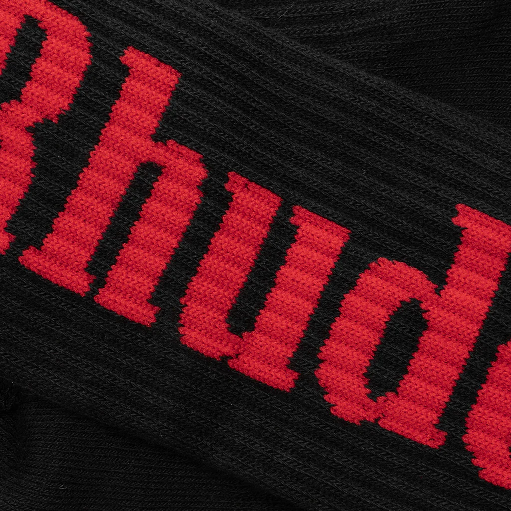 Script Sock - Black/Red - Image 2