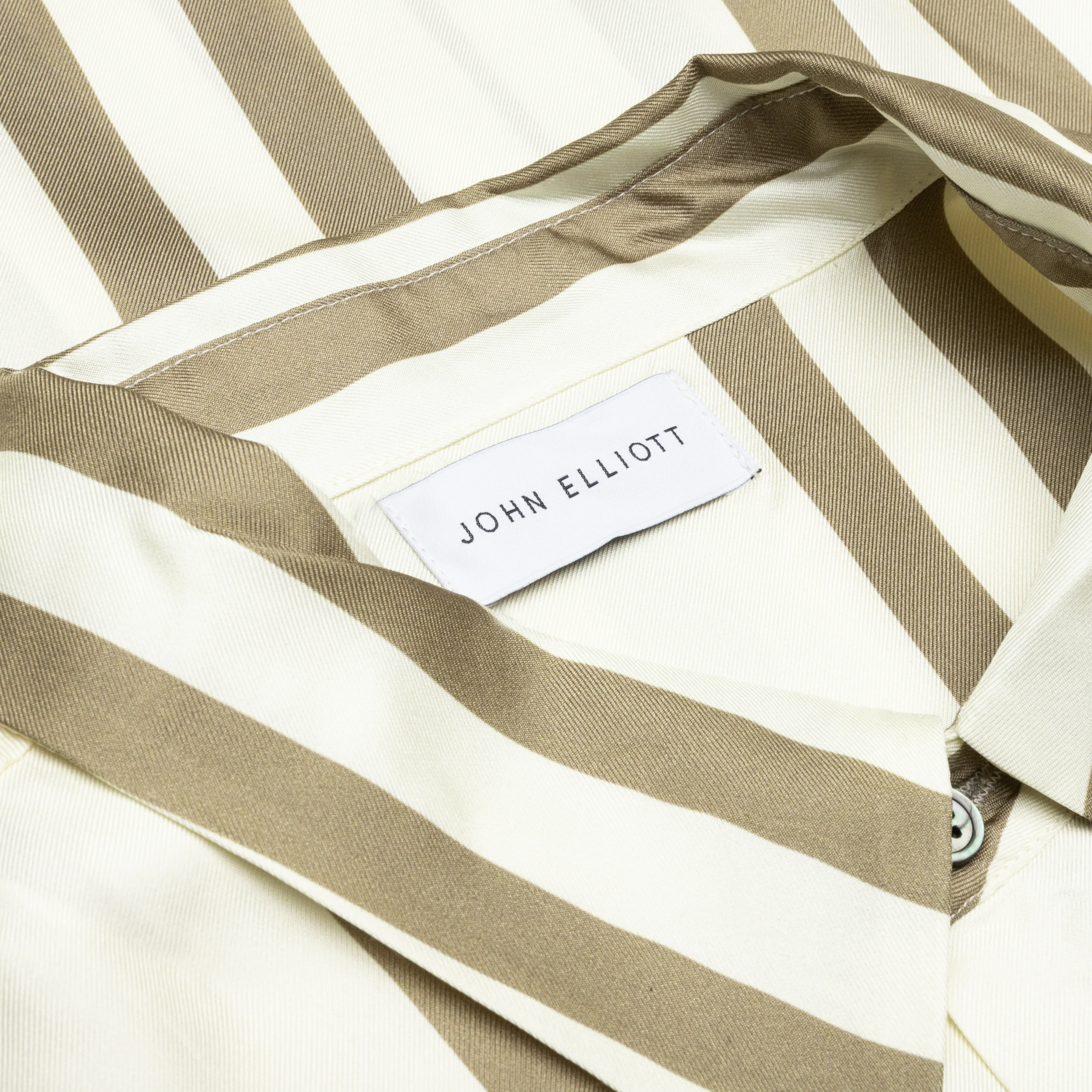 Silk S/S Button Up - Bark Stripe/Salt - Image 3