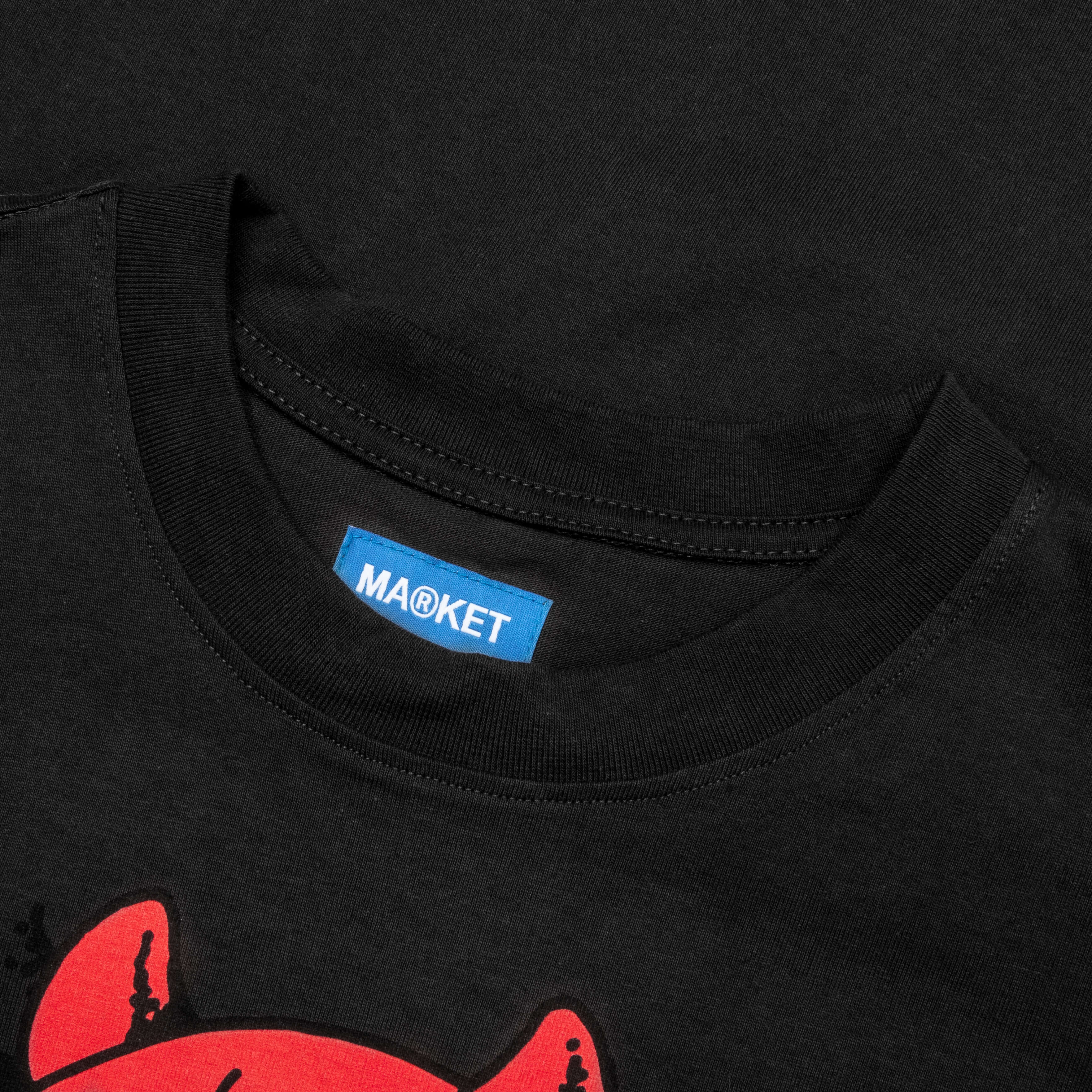 Smiley Masked T-Shirt - Washed Black - Image 4