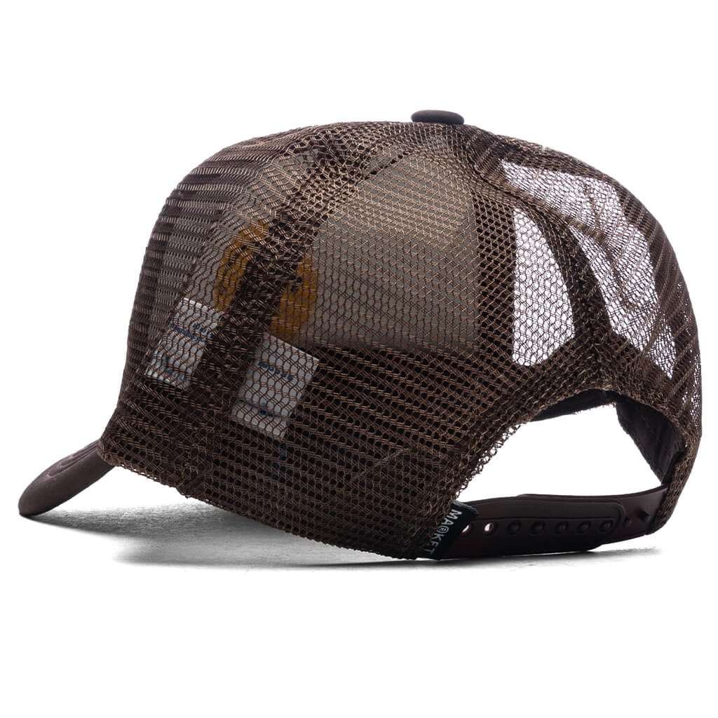 Smiley Upside Down Trucker Hat - Acorn - Image 4
