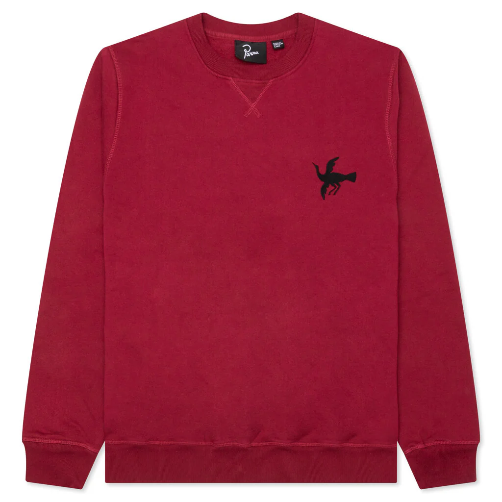 Snaked by a Horse Crewneck Sweatshirt - Beet Red