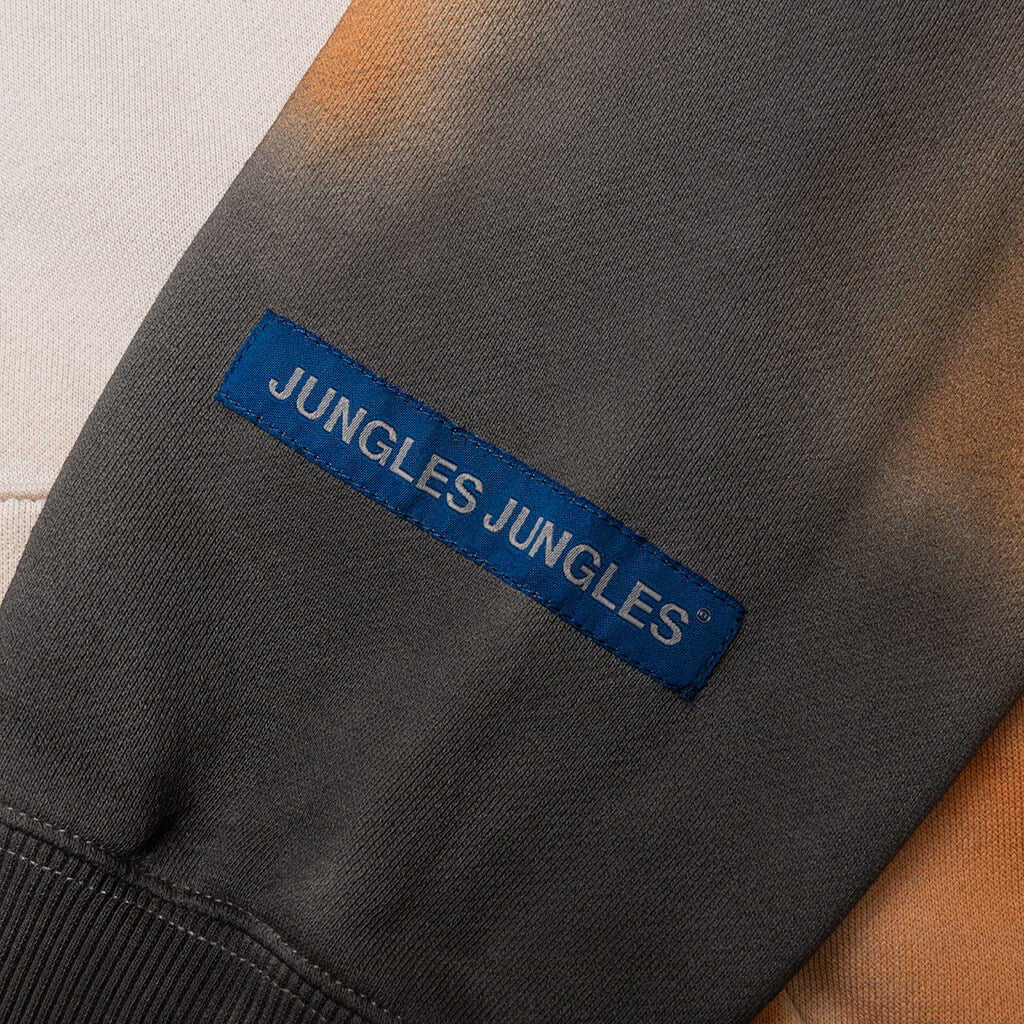 Spray Dyed Zip Thru Hoodie - Grey Dyed - Image 5