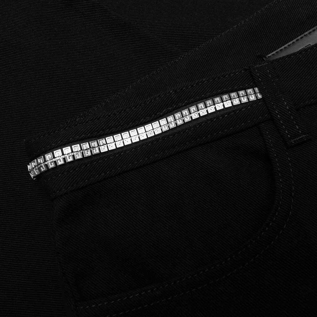 Skinny Denim Trousers 4G Zip - Black - Image 3