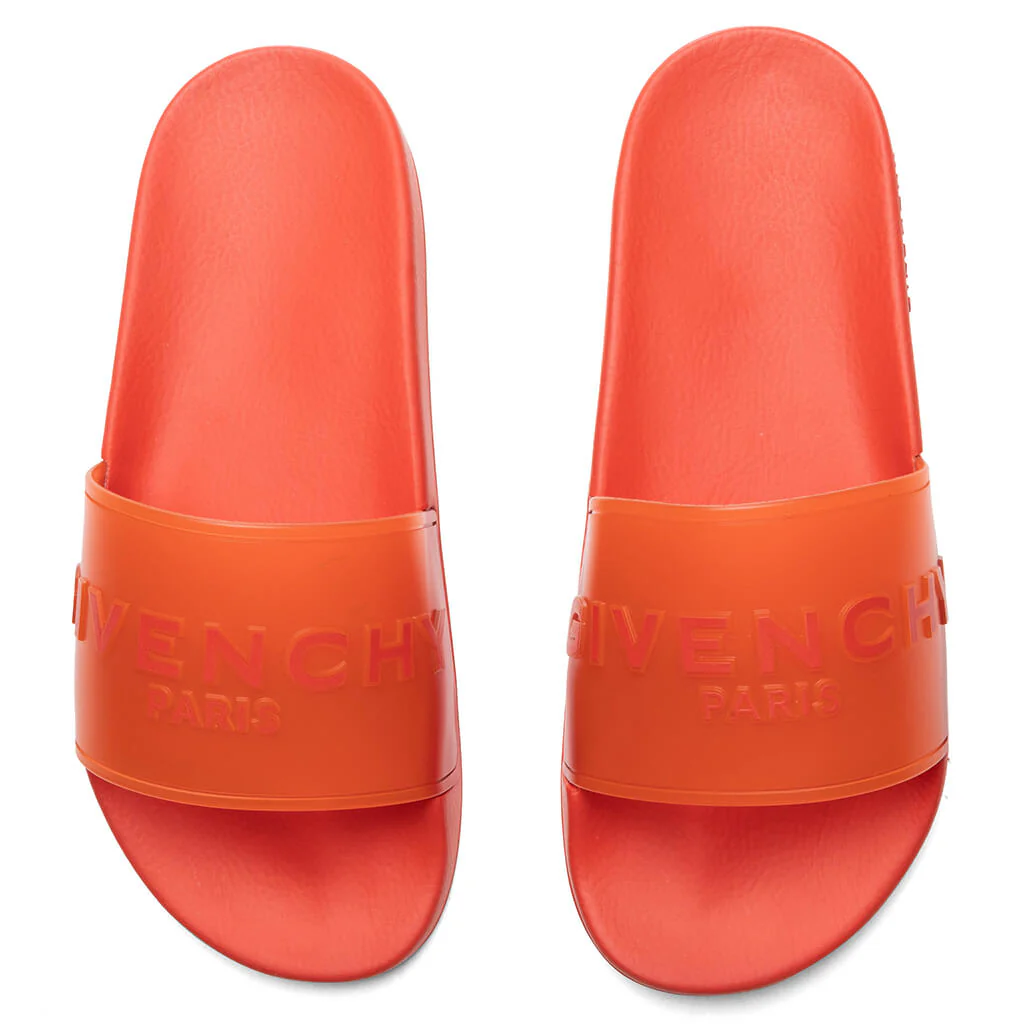 Slide Flat Sandals - Dark Orange - Image 2