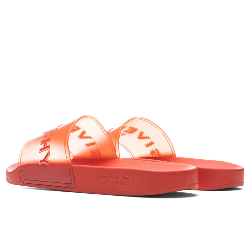 Slide Flat Sandals - Dark Orange - Image 4