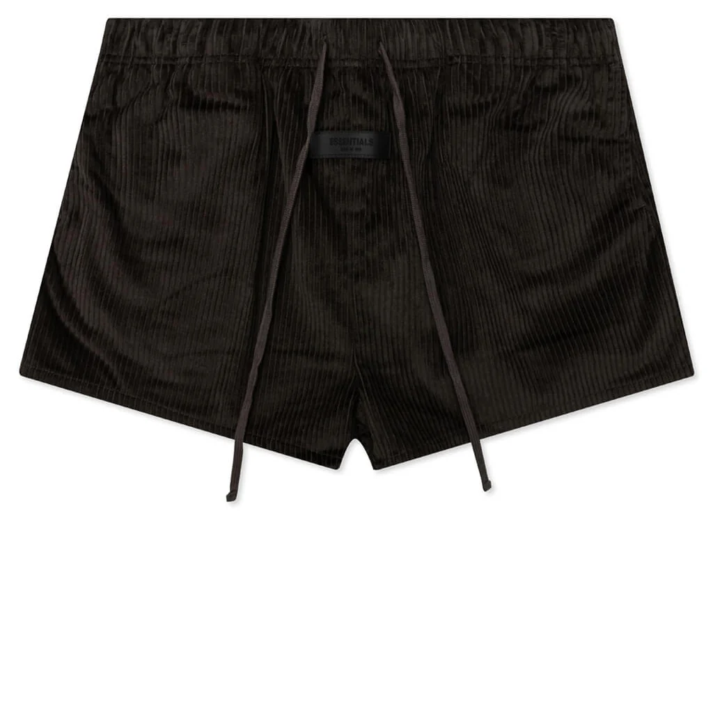 Women's Corduroy Dock Short - Off Black