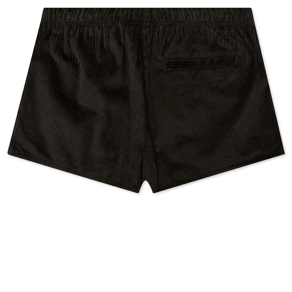 Women's Corduroy Dock Short - Off Black - Image 2