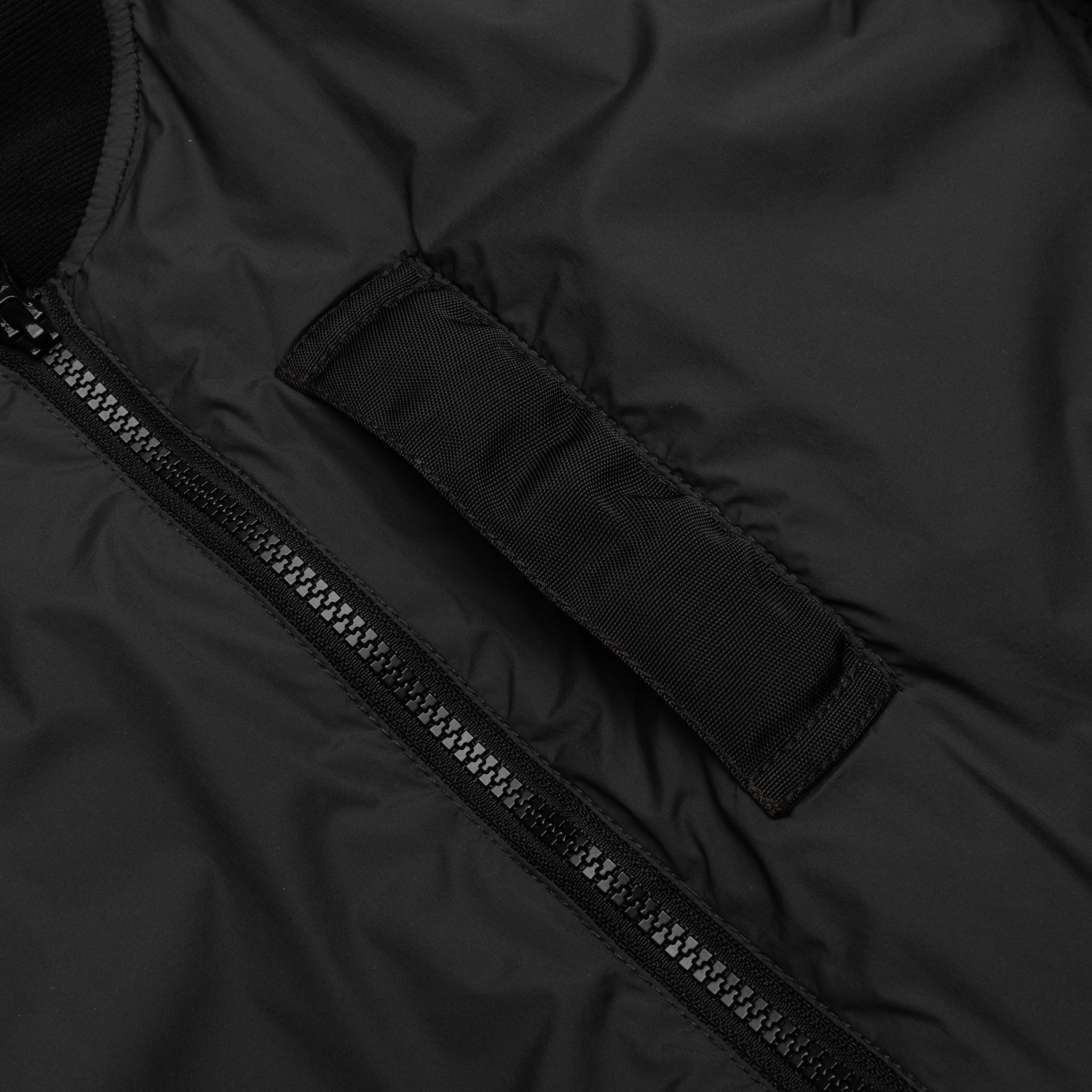 Skin Touch Nylon Bomber Jacket - Charcoal - Image 3