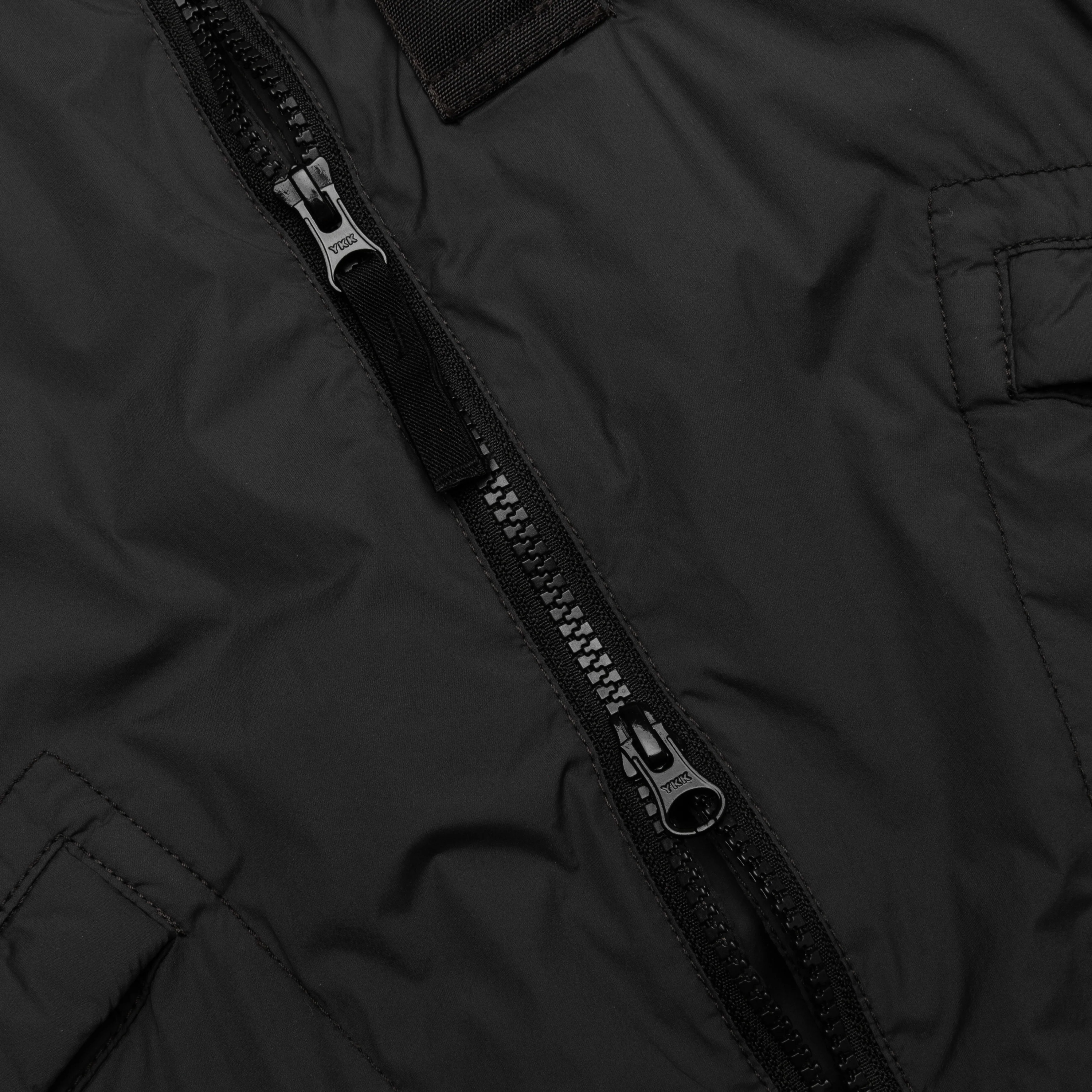 Skin Touch Nylon Bomber Jacket - Charcoal - Image 4