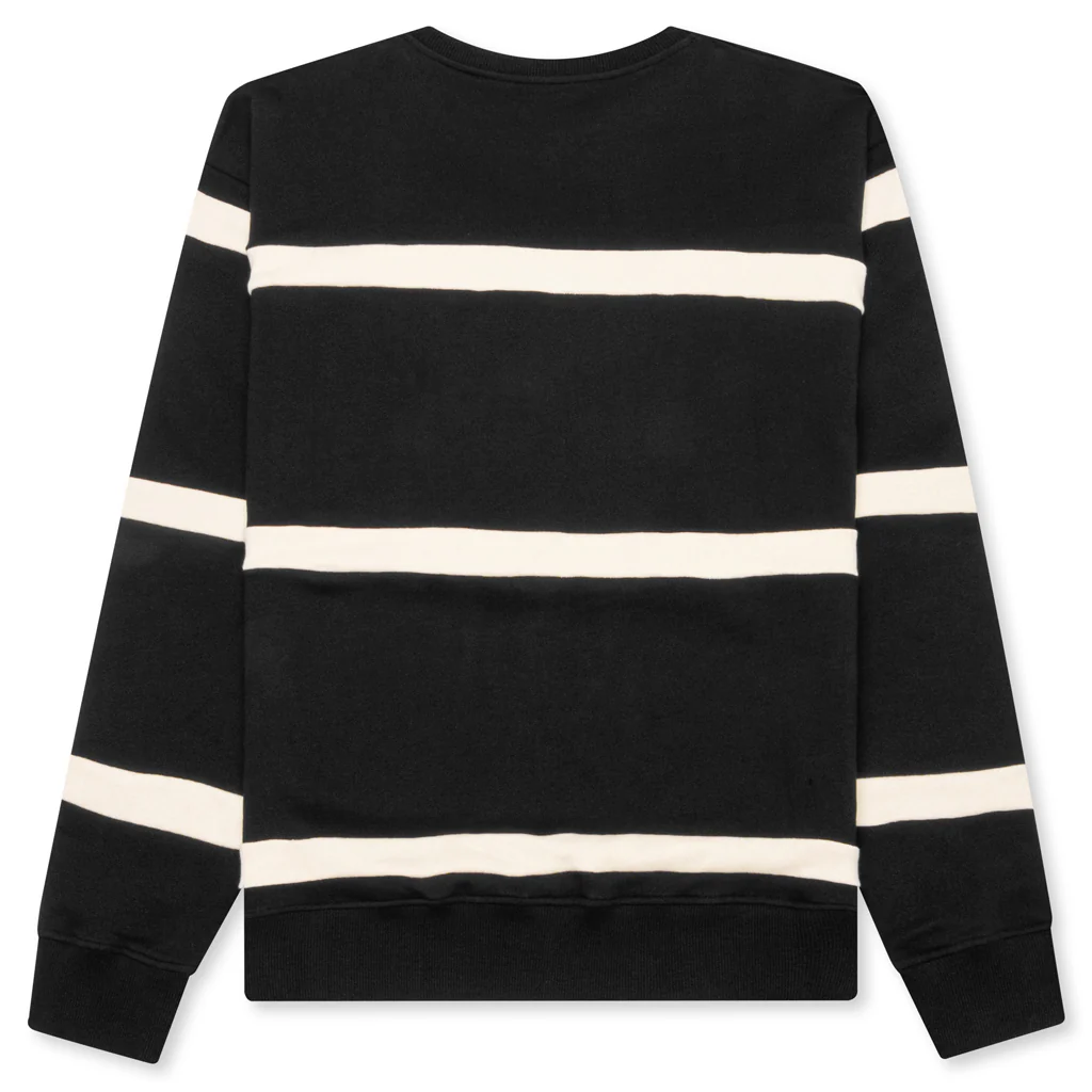 Stripe Sweatshirt - Black/Natural - Image 2