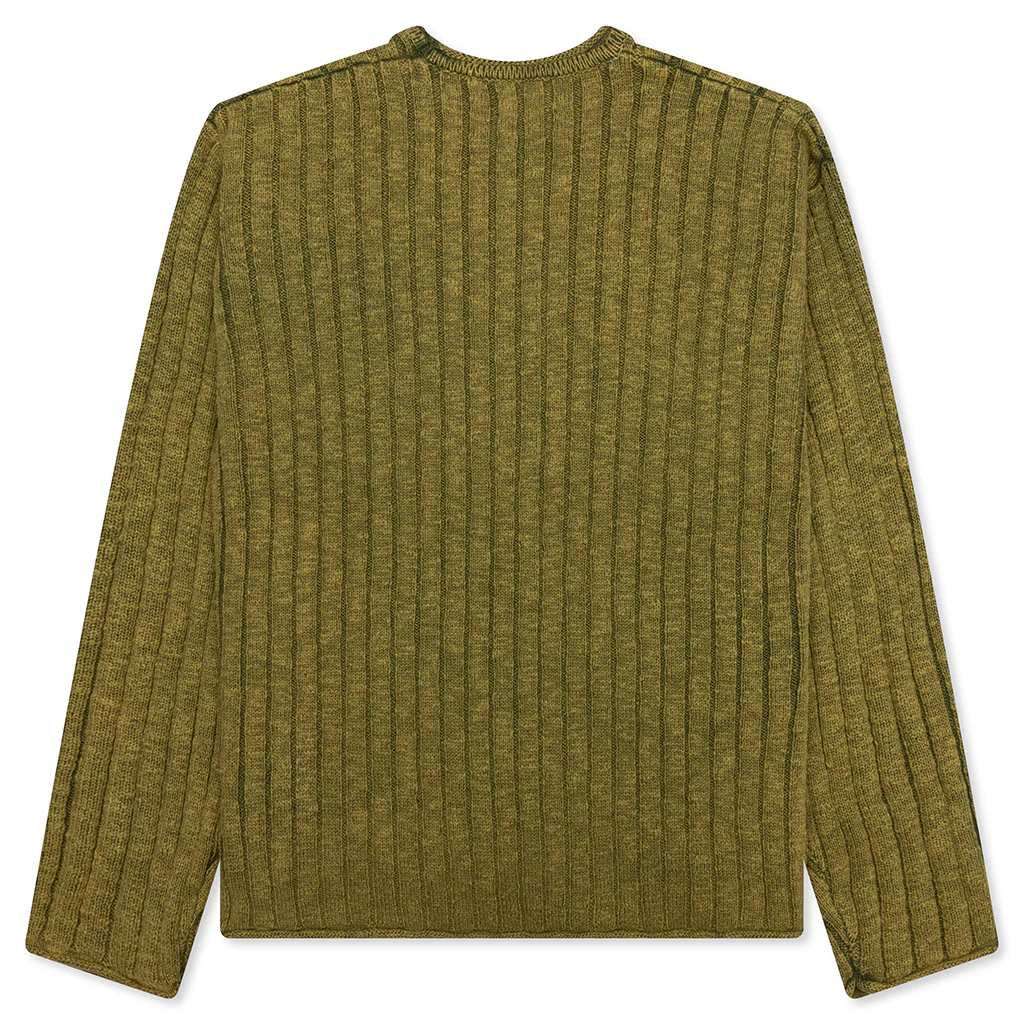 Cotton Slub Rib Crew - Green - Image 2