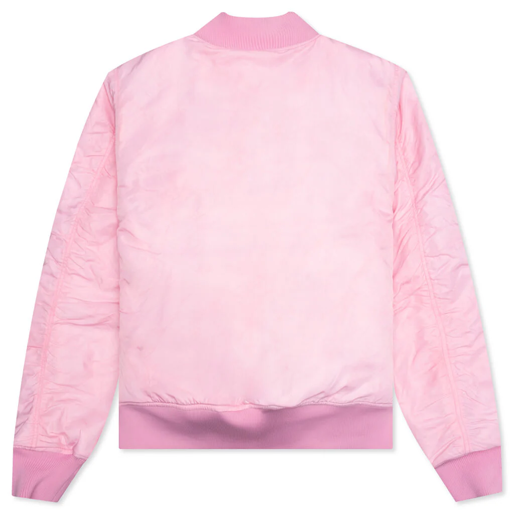 Dyed Nylon Bomber - Pink - Image 2