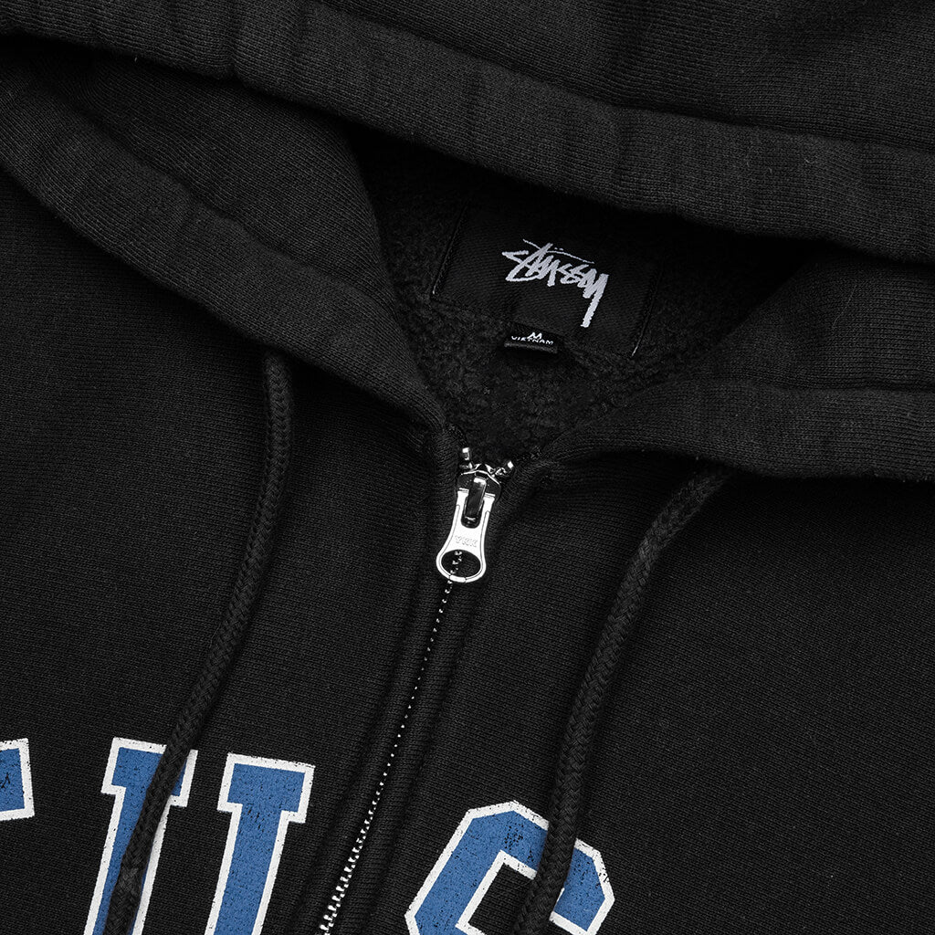 Graphic Zip Hoodie - Washed Black - Image 4