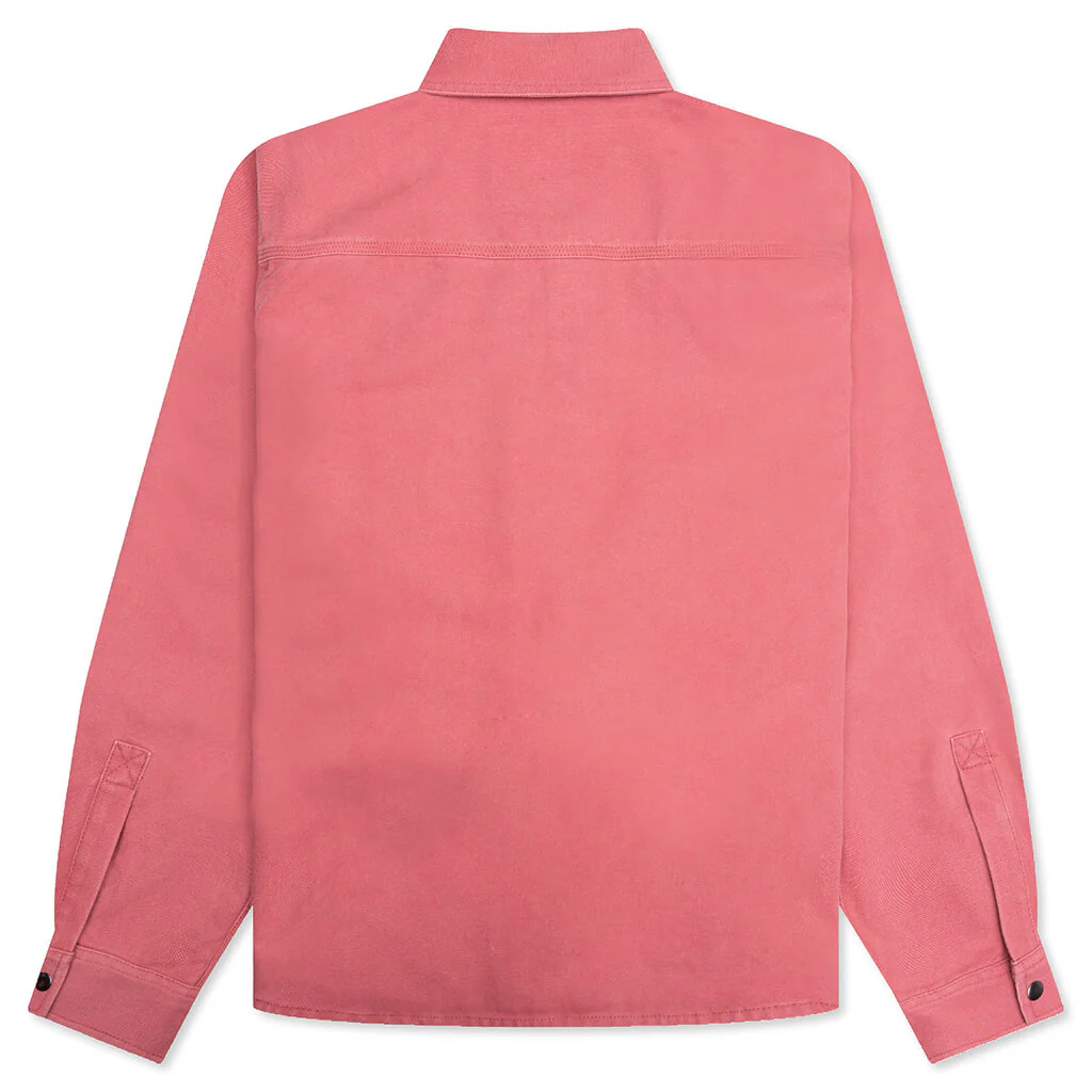 Heavy Washed Canvas Shirt - Berry - Image 2