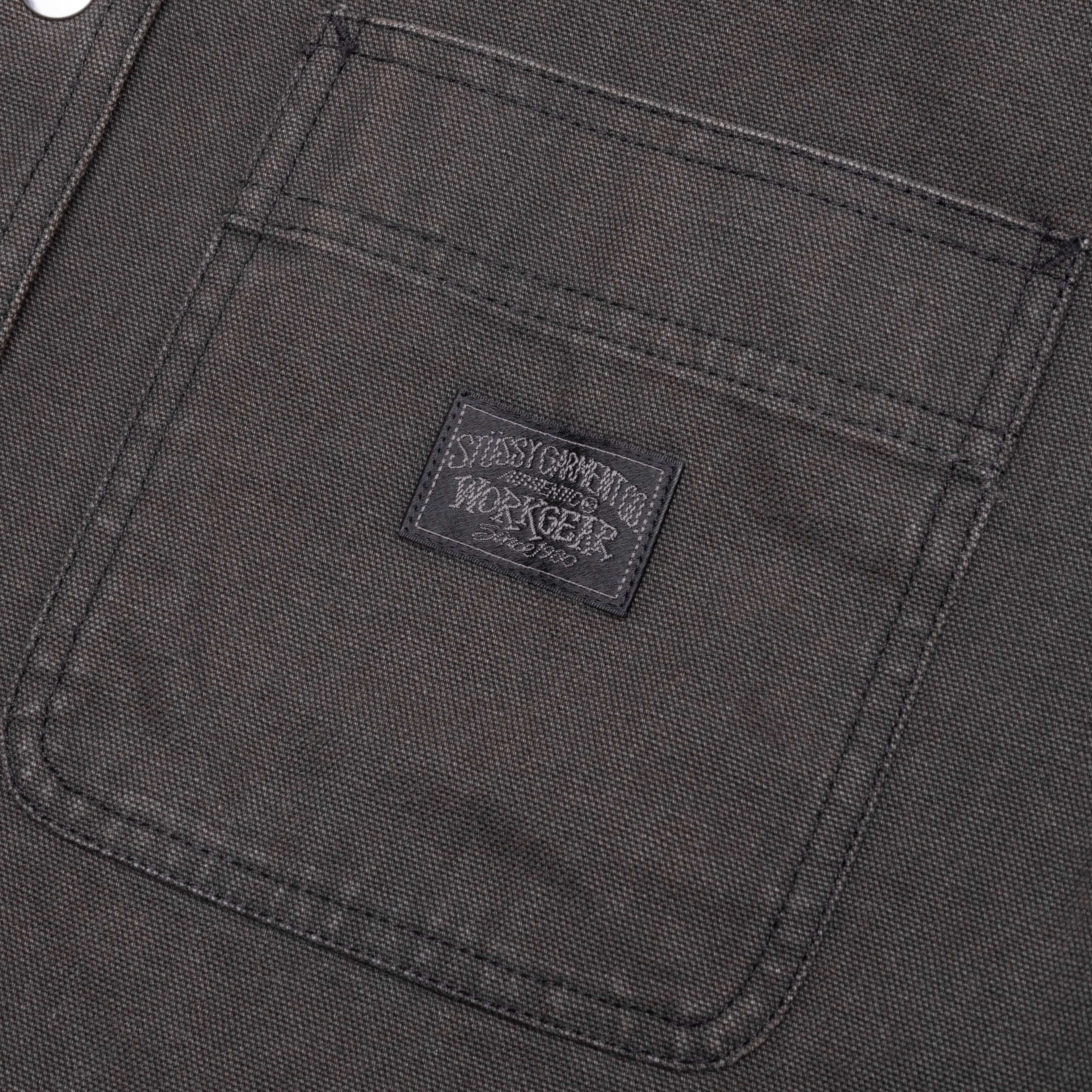 Heavy Washed Canvas Shirt - Black - Image 4