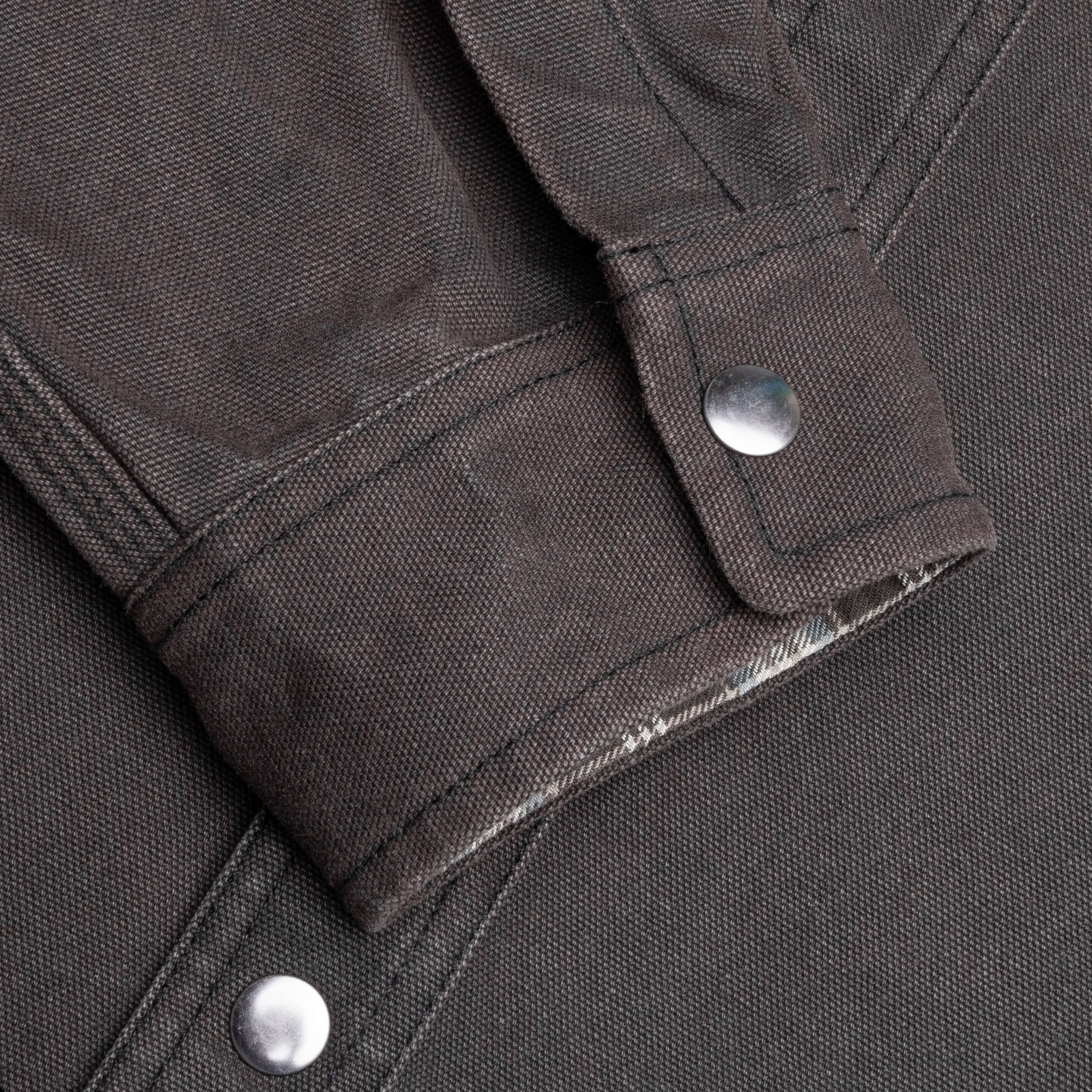 Heavy Washed Canvas Shirt - Black - Image 5