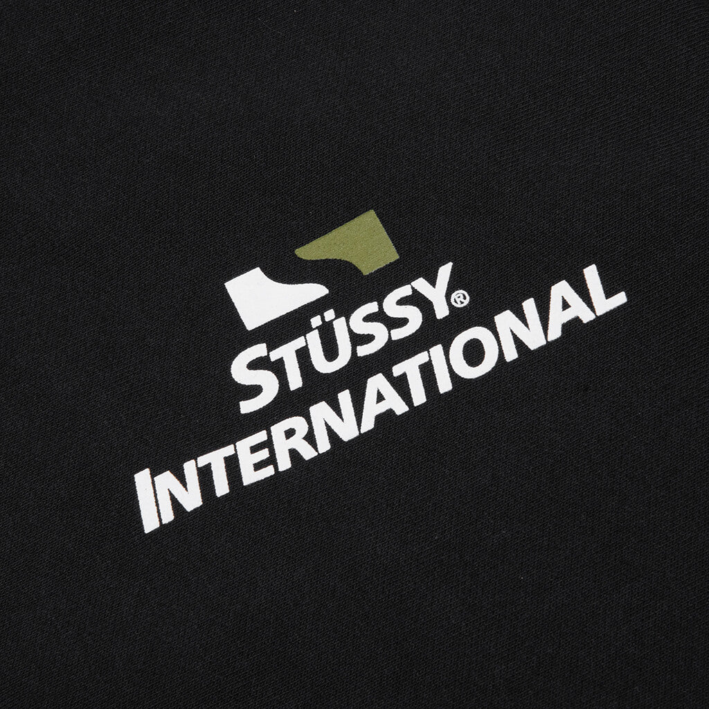 Stüssy International Zip Hoodie - Black - Image 3