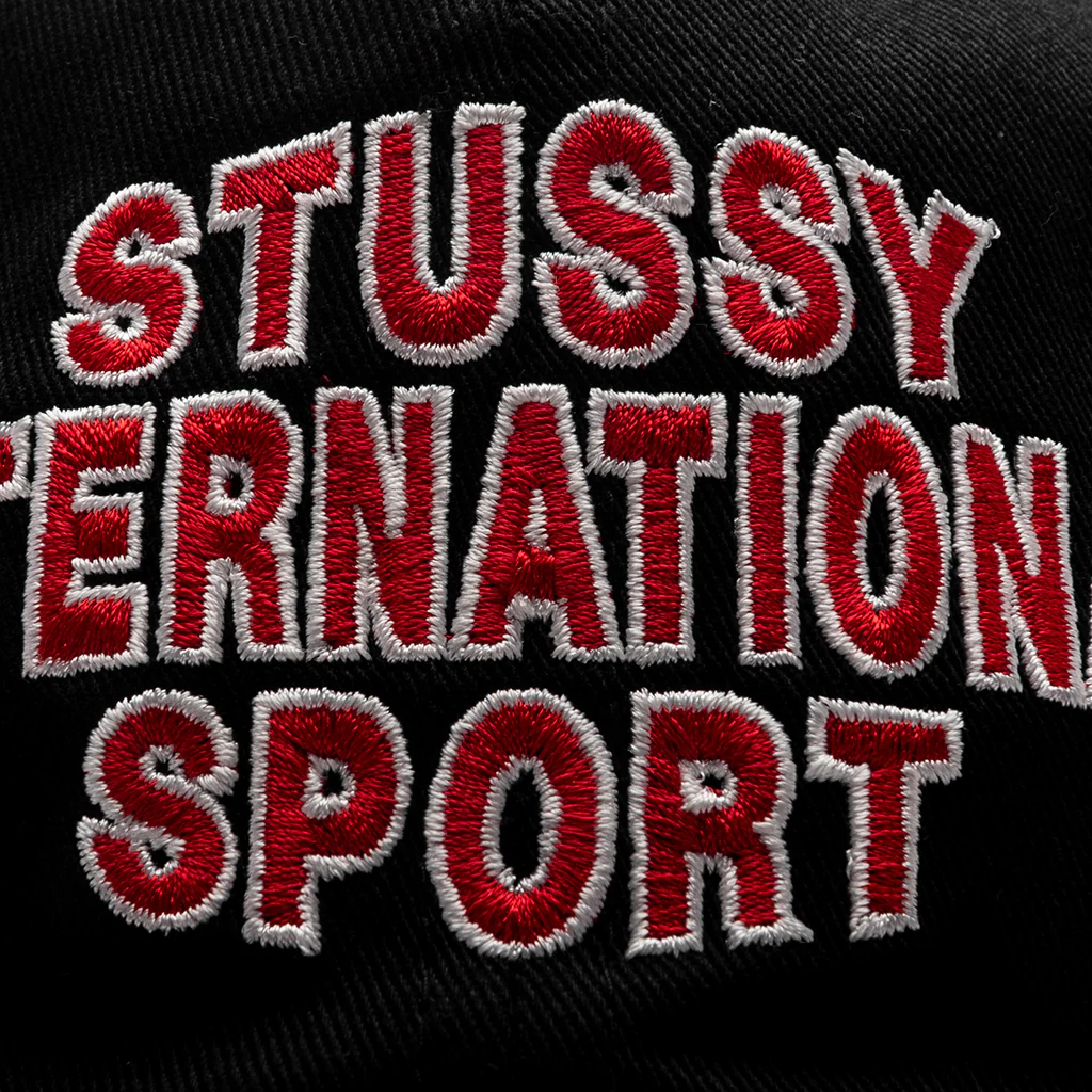 Mid International Sport Strapback Cap - Black - Image 2